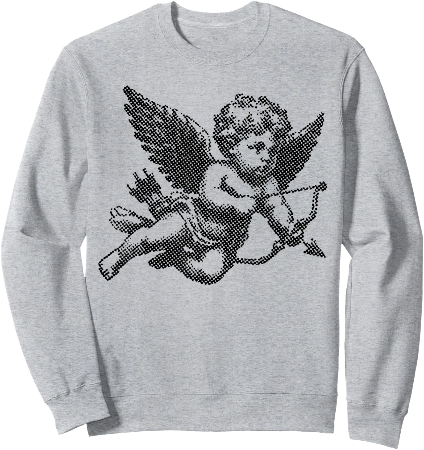 Vintage Cupid Cherub Black and White Sweatshirt - Sweatshirt | Ash