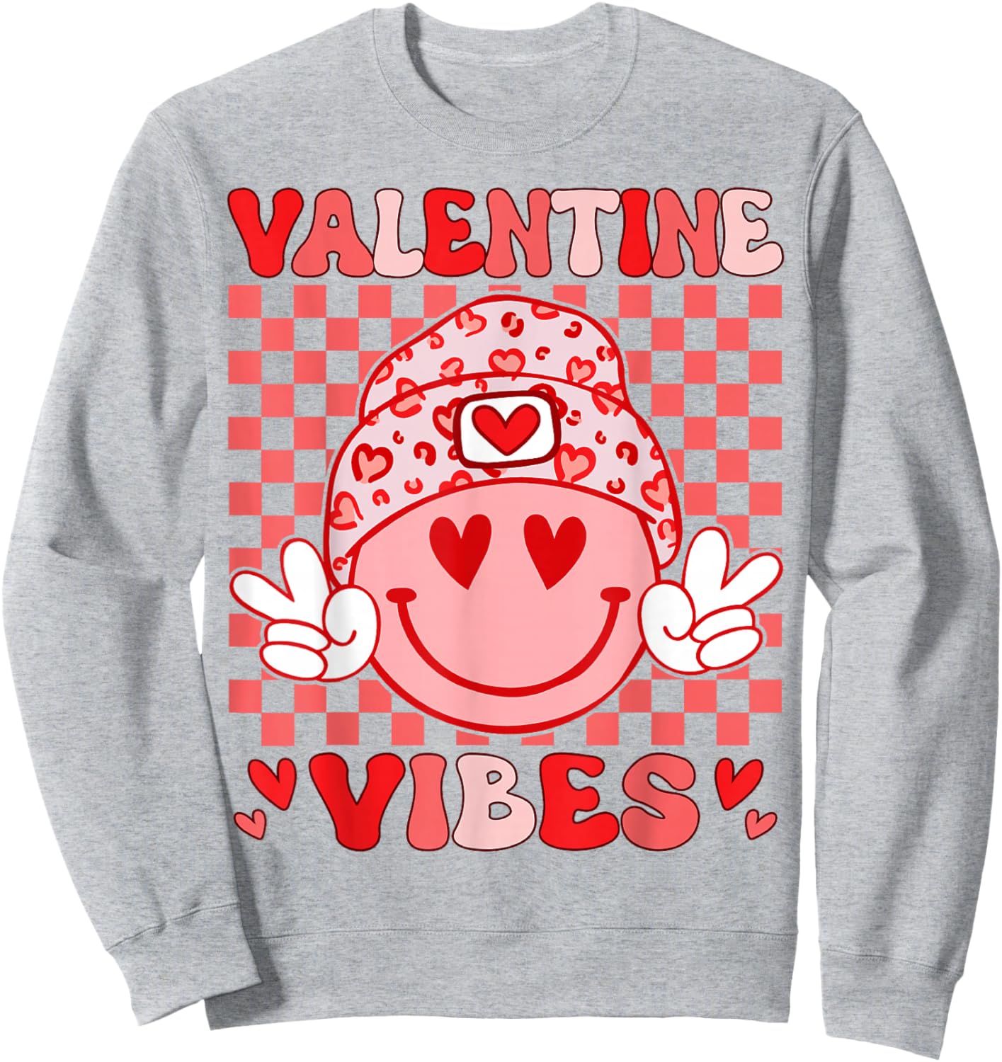 Valentine Vibes Hippie Valentines Day Shirts for Girls Women Sweatshirt - Sweatshirt | Ash