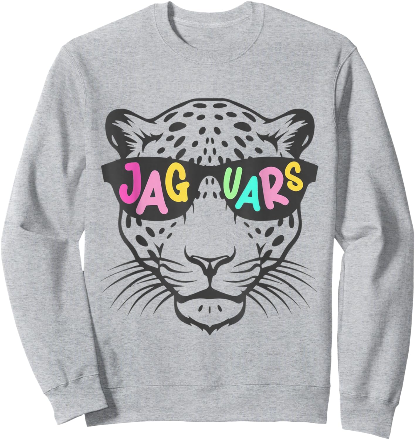 Cool Cartoon Jaguar Mascot Retro Animal Sweatshirt - Sweatshirt | Ash