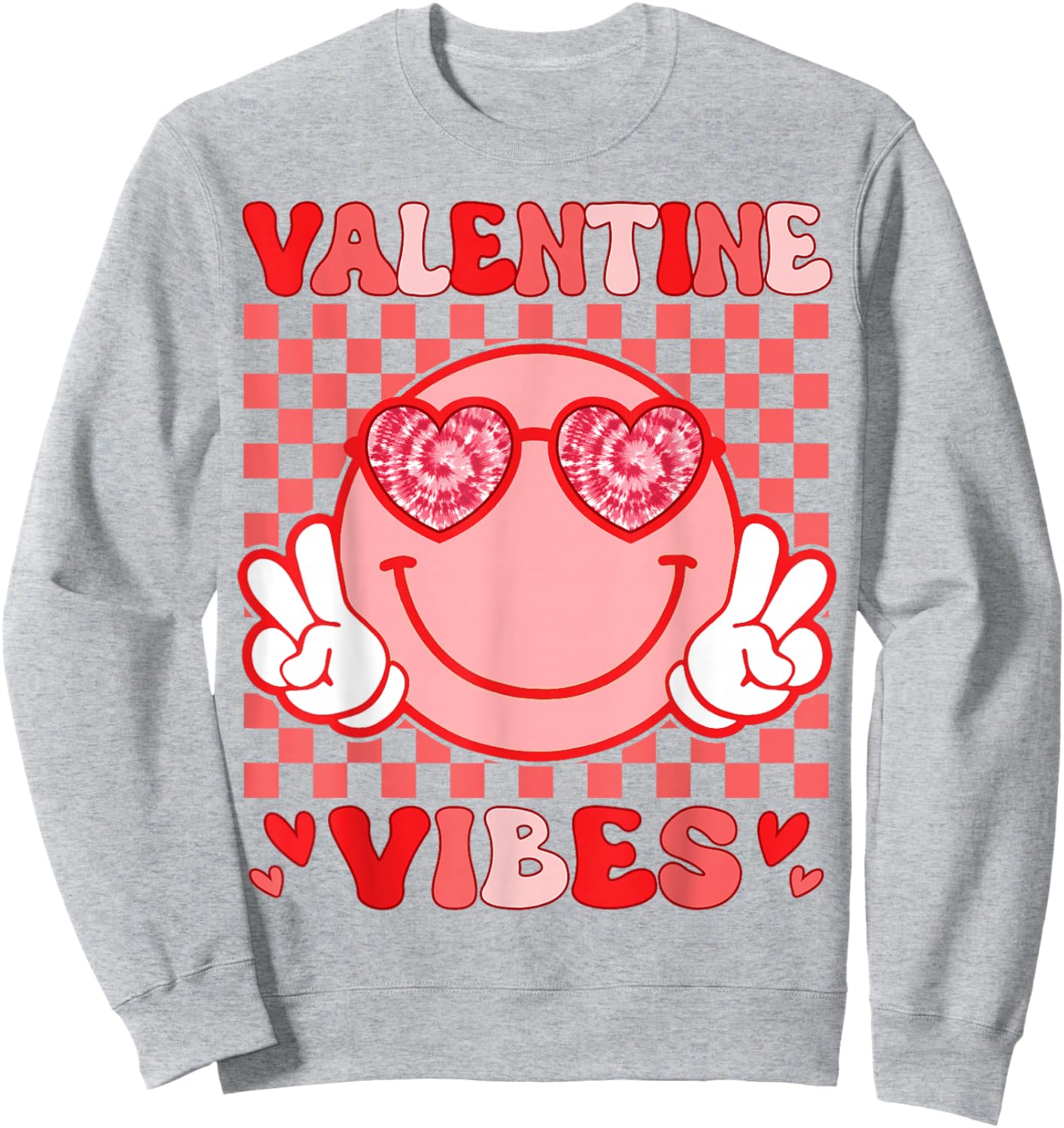 Valentine Vibes Hippie Valentines Day Shirts for Girls Women Sweatshirt - Sweatshirt | Ash