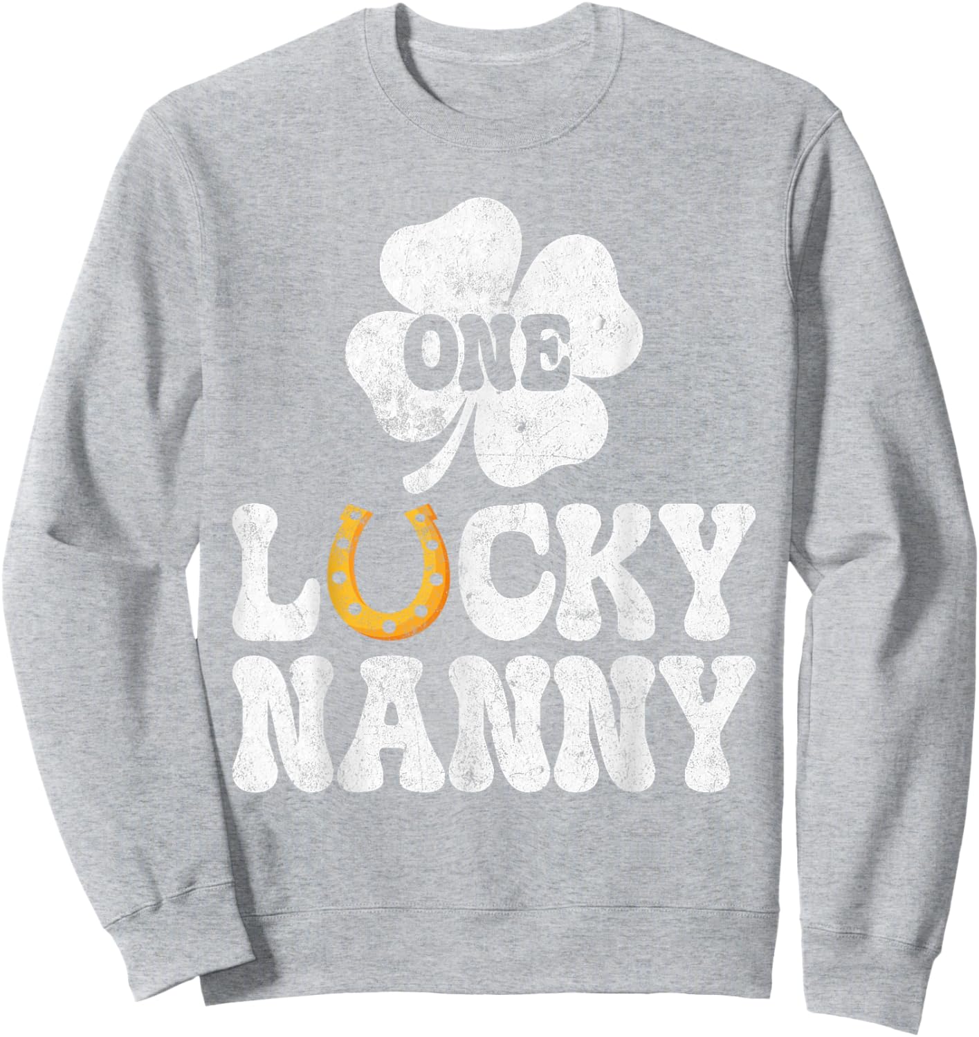 Matching Family Funny One Lucky Nanny St. Patrick’s Day Sweatshirt - Sweatshirt | Ash