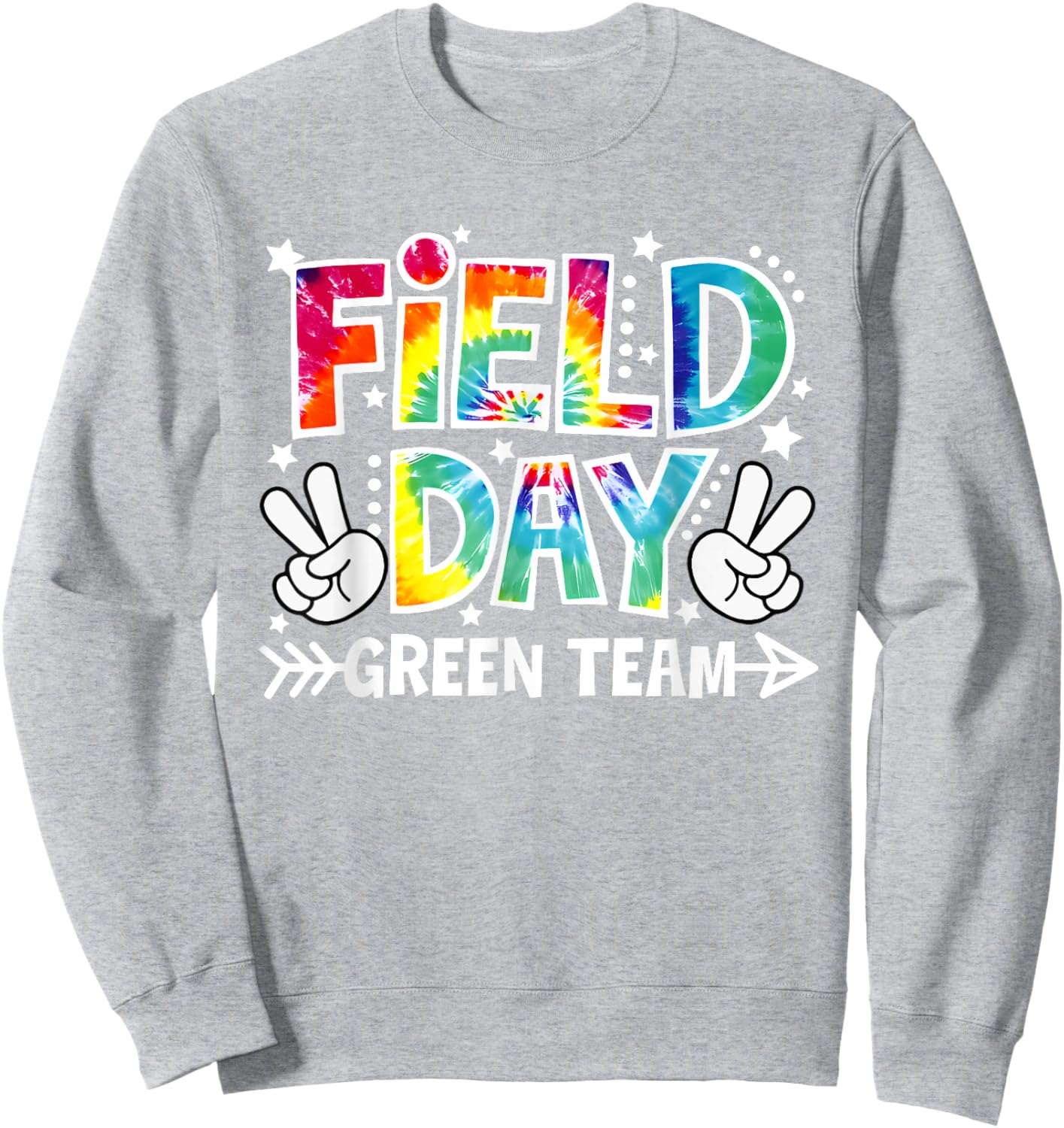 Field Day Green Team Funny for Teacher Kids Field Day Games Sweatshirt - Sweatshirt | Ash