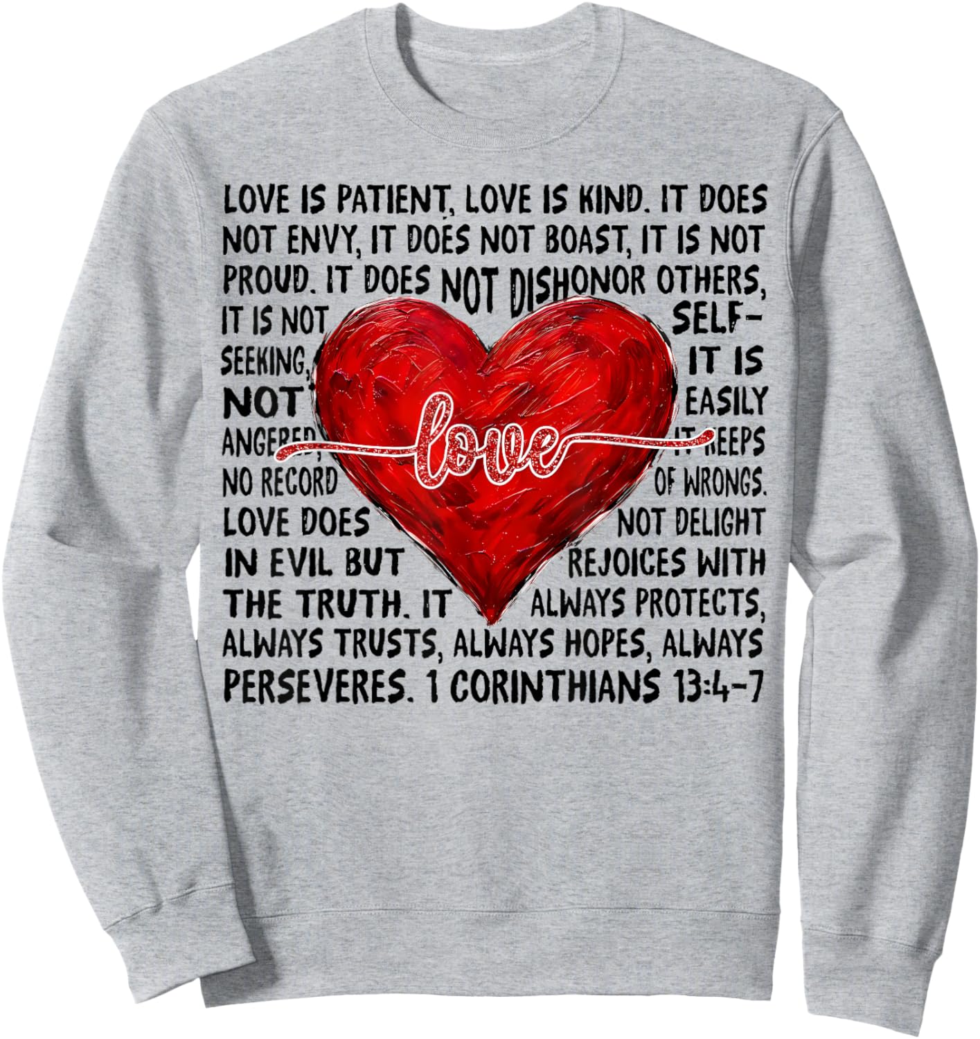 Love Valentines Day Sweatshirt - Sweatshirt | Ash