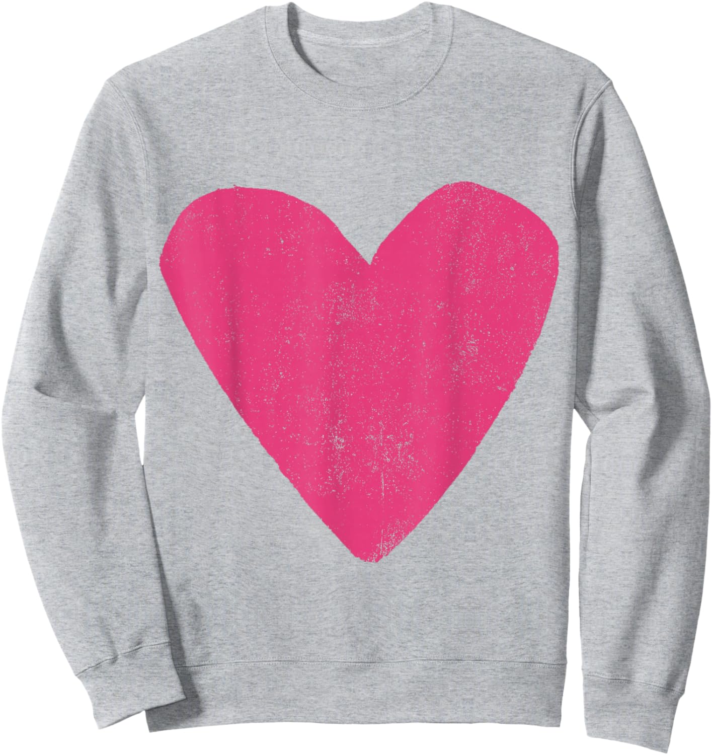 Love Heart Hot Pink Rose Colour Sweatshirt - Sweatshirt | Ash