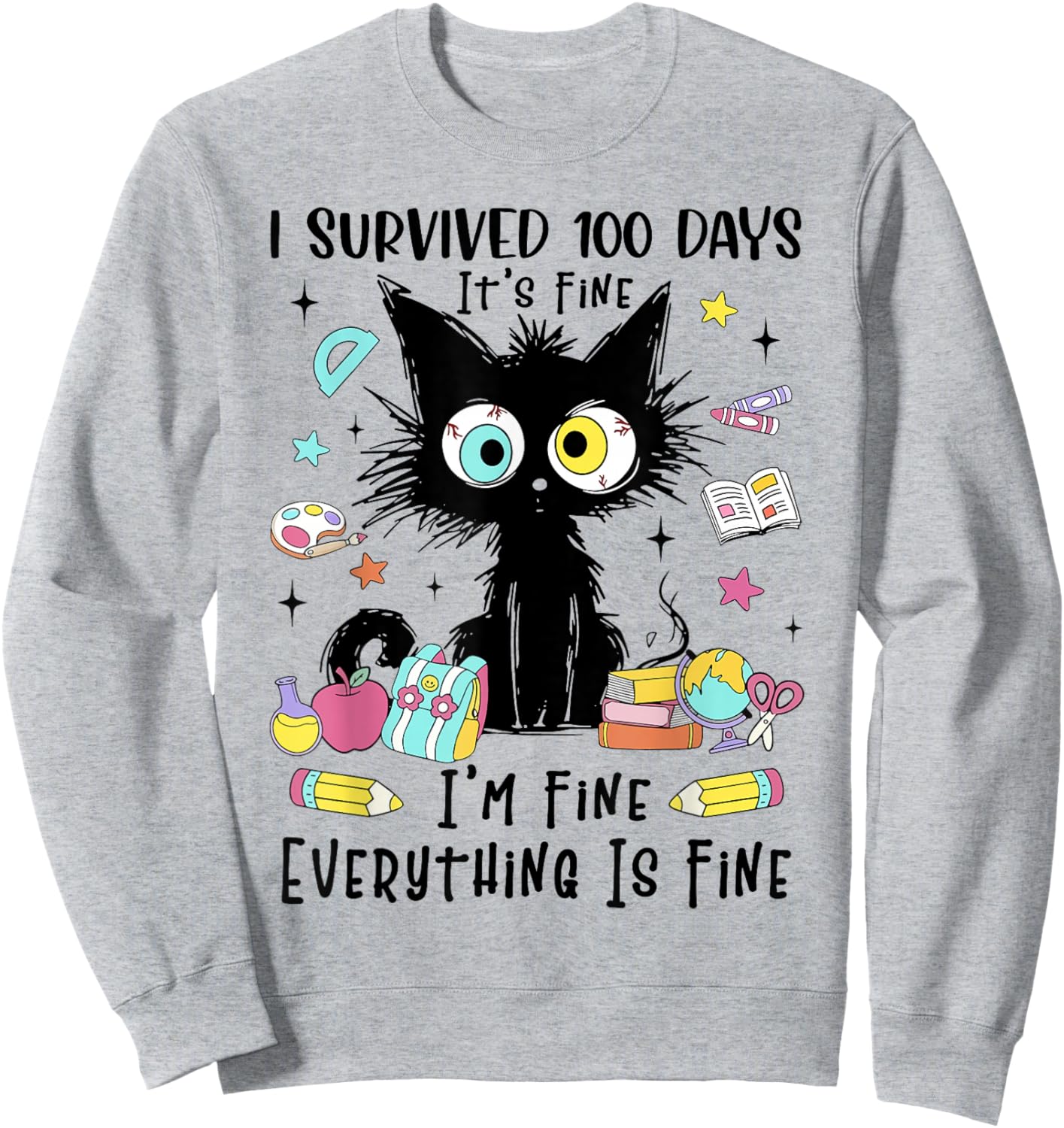 Funny Cat Lover Sweatshirt - Sweatshirt | Ash