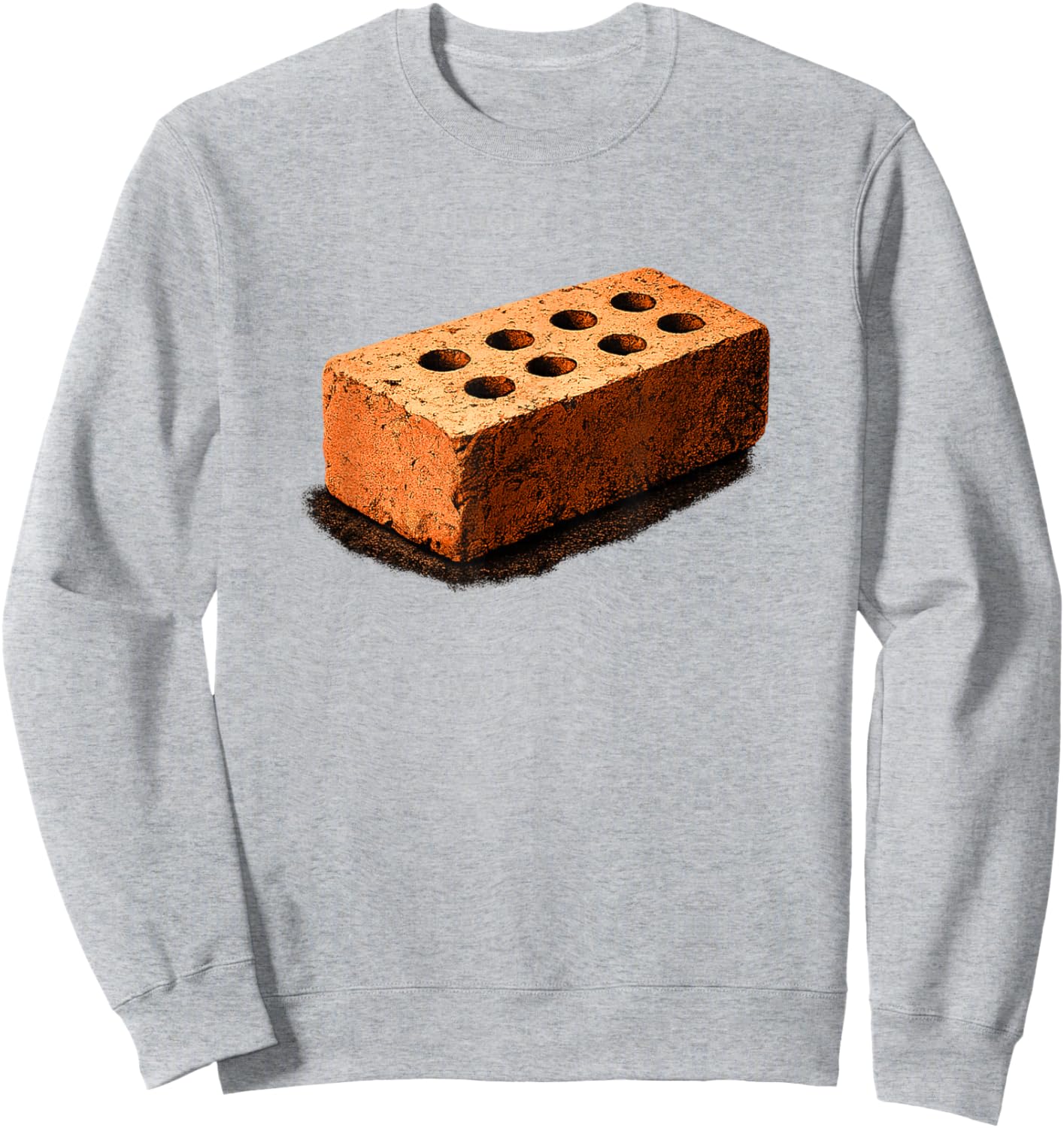 Minimal Random Brick Graphic | Editorial Art Sweatshirt - Sweatshirt | Ash