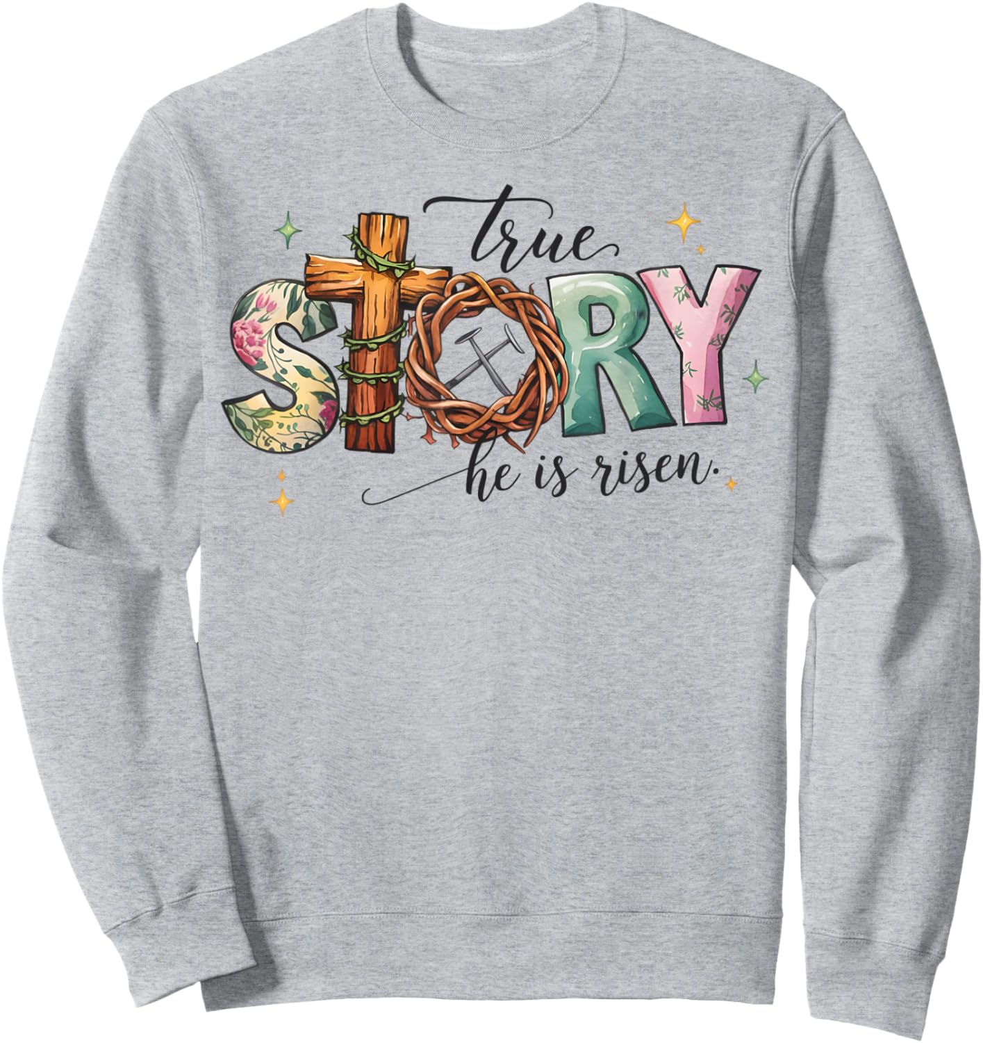 Resurrection Faith Christian Woman Easter Sunday Sweatshirt - Sweatshirt | Ash