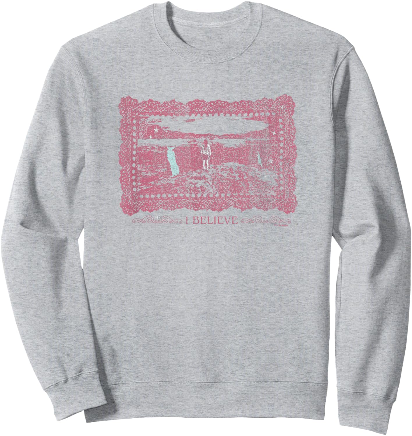 Stranger Things Waterfall I Believe Officially Licensed Sweatshirt - Sweatshirt | Ash