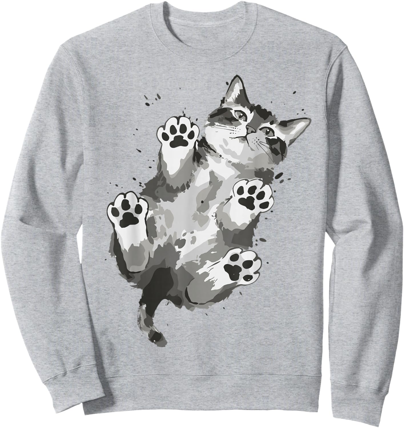 Cute Cat Paw Sweatshirt - Sweatshirt | Ash