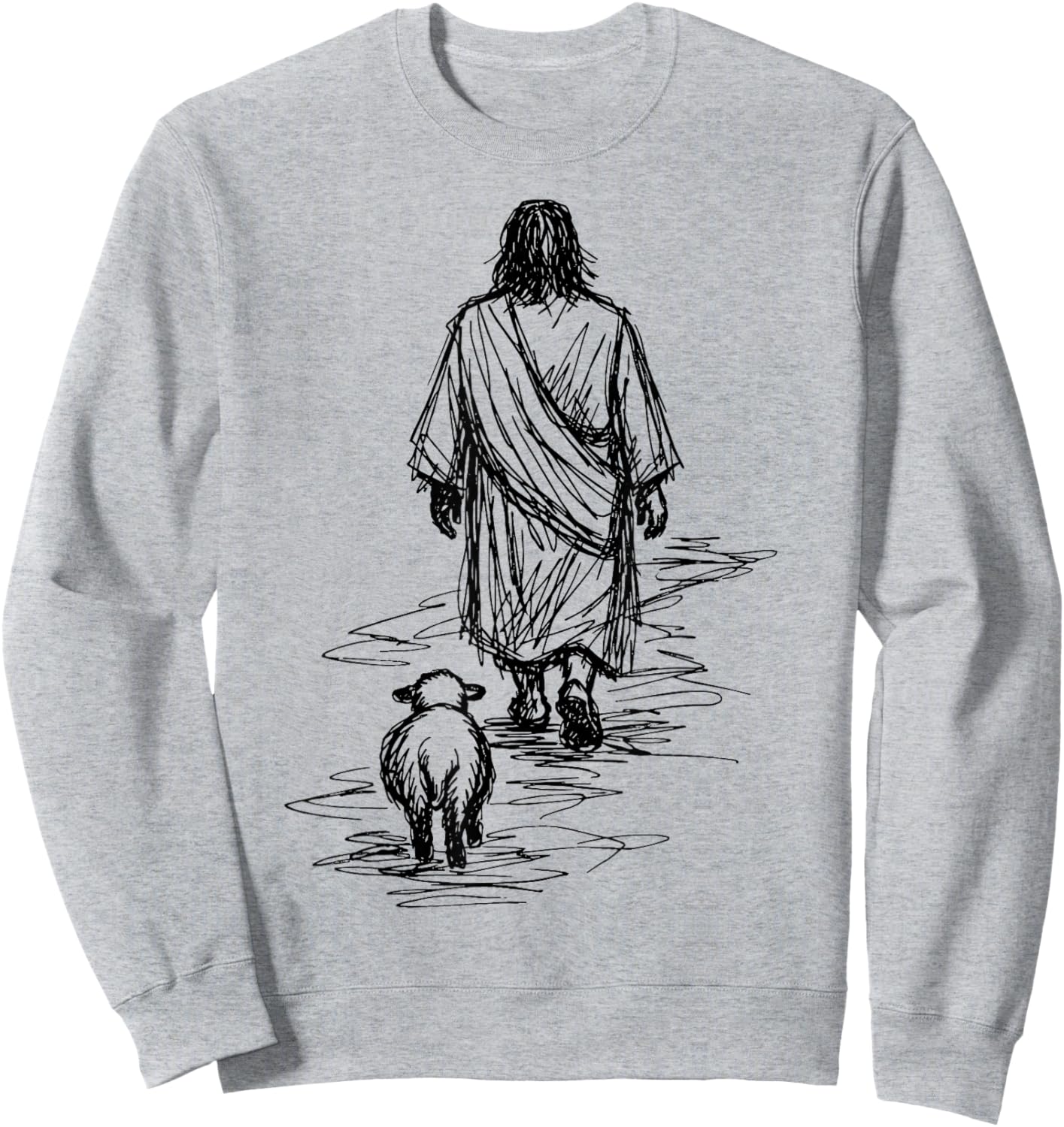 Jesus Leaves The 99 Sheep Sweatshirt - Sweatshirt | Ash
