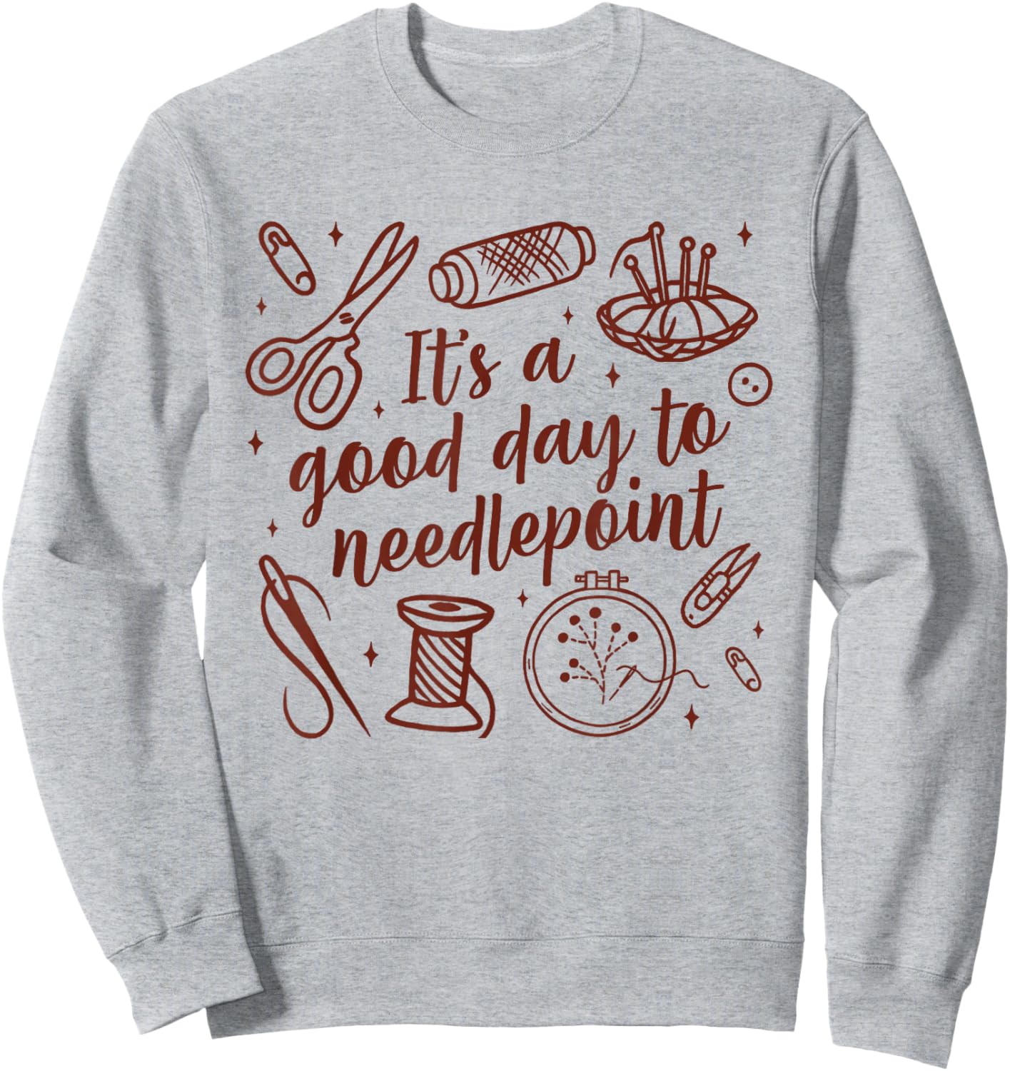 It's A Good Day Needlepoint Lover Cross Stitching Sewing Sweatshirt - Sweatshirt | Ash
