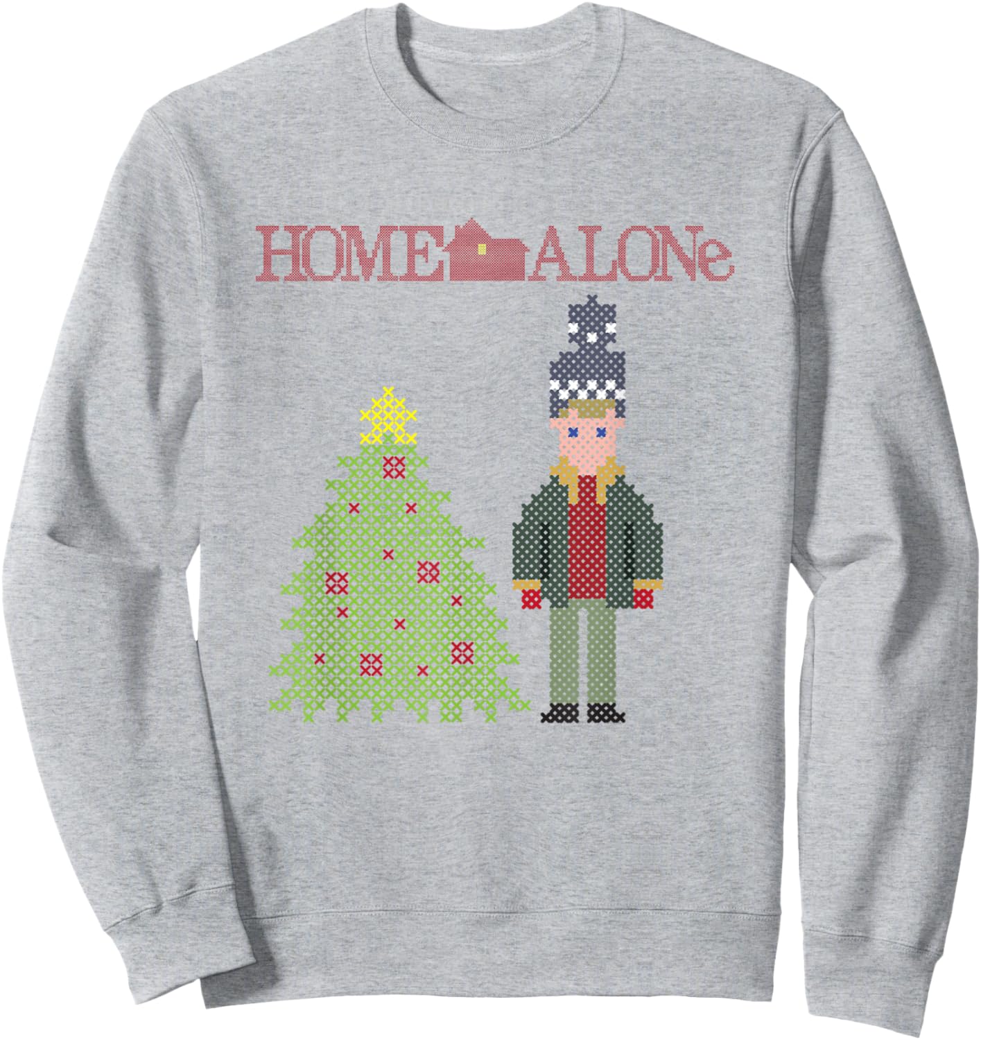Home Alone Vintage Kevin Christmas Tree Sweatshirt - Sweatshirt | Ash