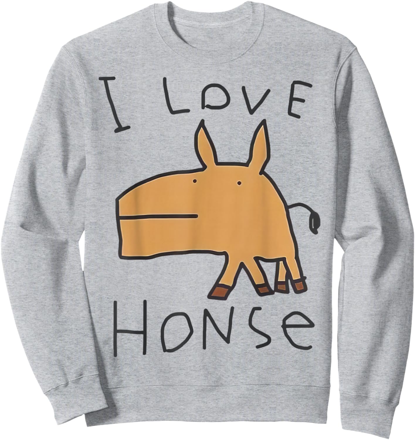 I Love Honse Sweatshirt - Sweatshirt | Ash