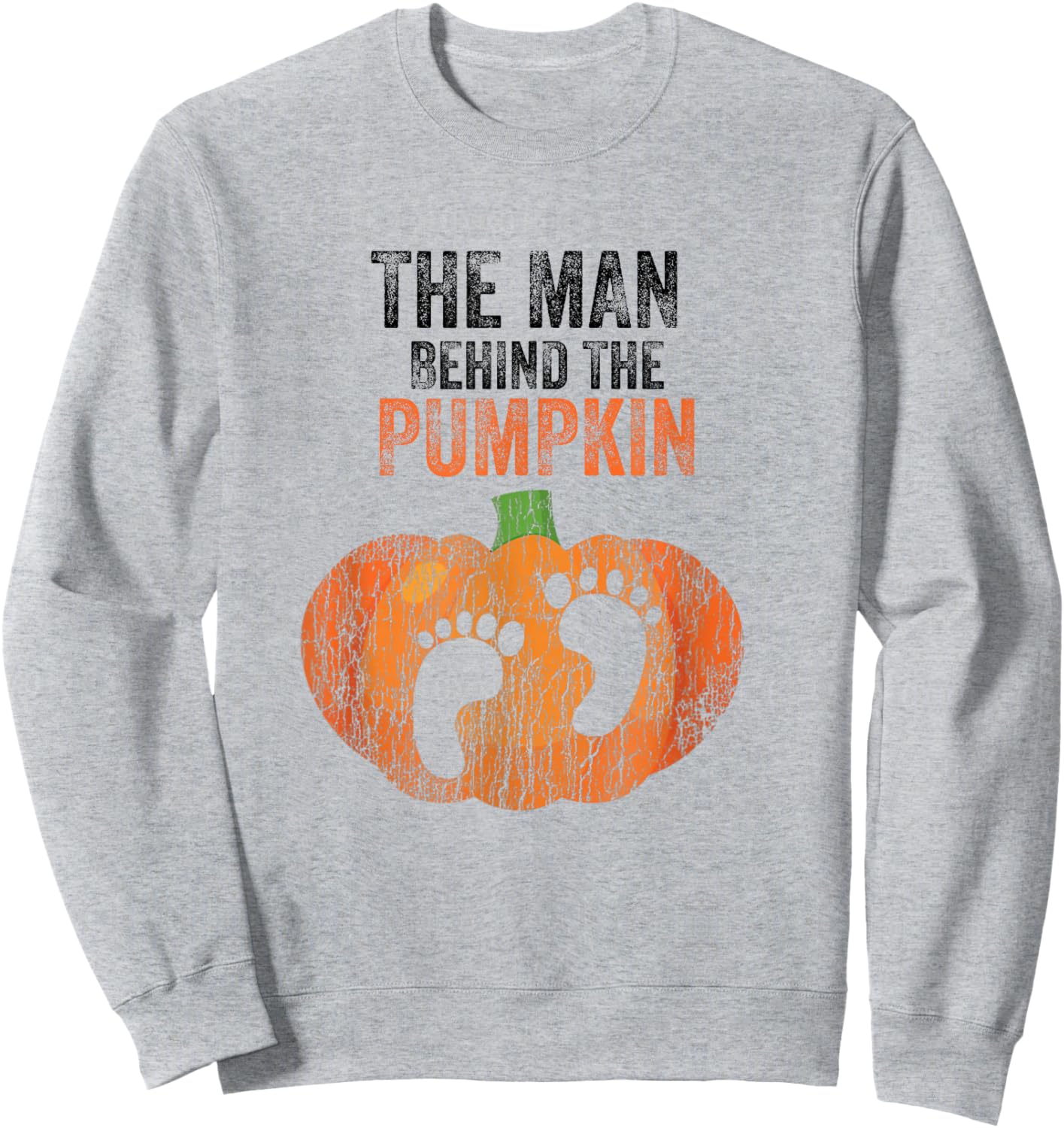 Man Behind The Pumpkin Halloween Costume Fun Sweatshirt - Sweatshirt | Ash