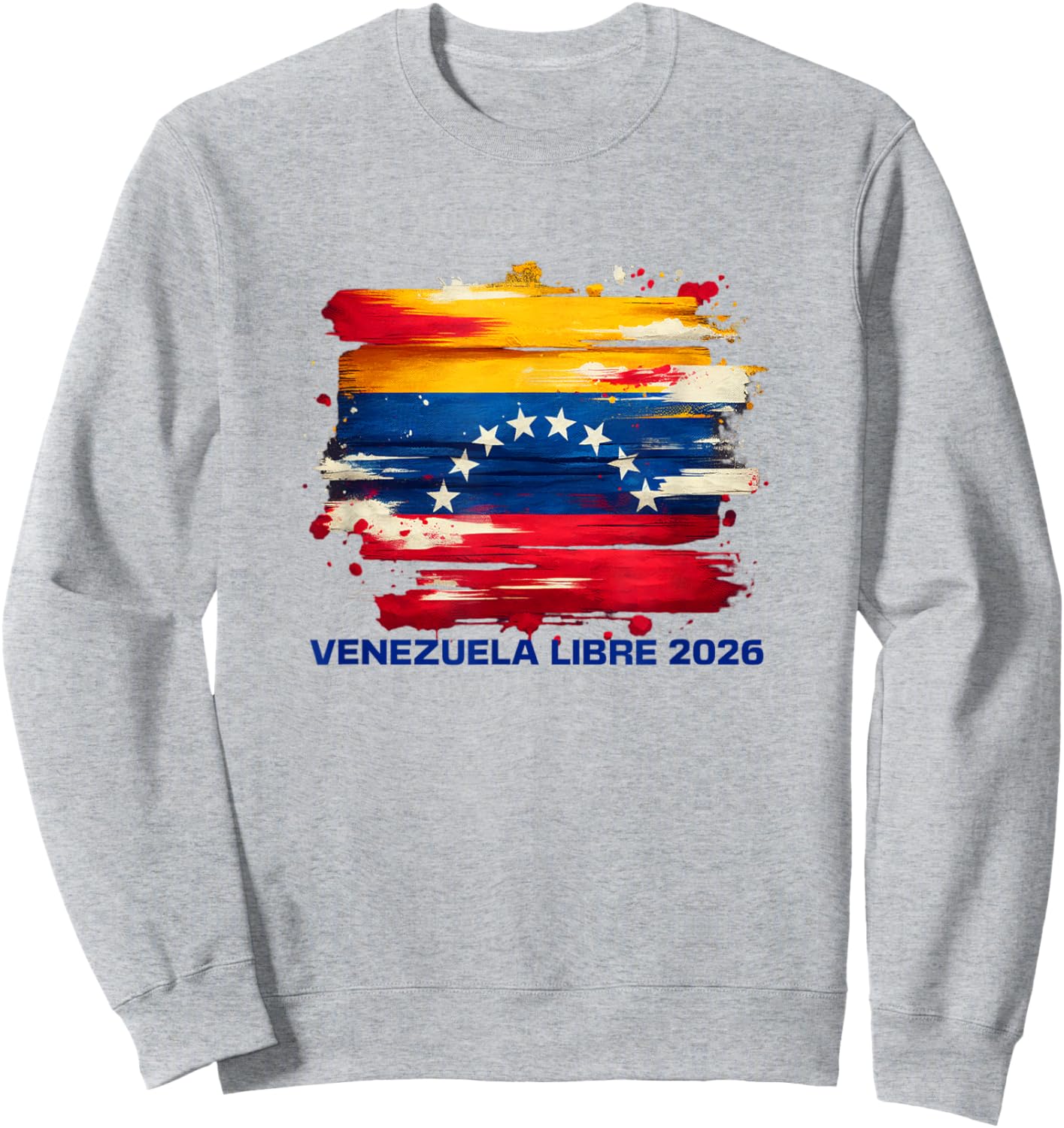 Venezuela Libre 2026 Flag Design for National Pride Sweatshirt - Sweatshirt | Ash