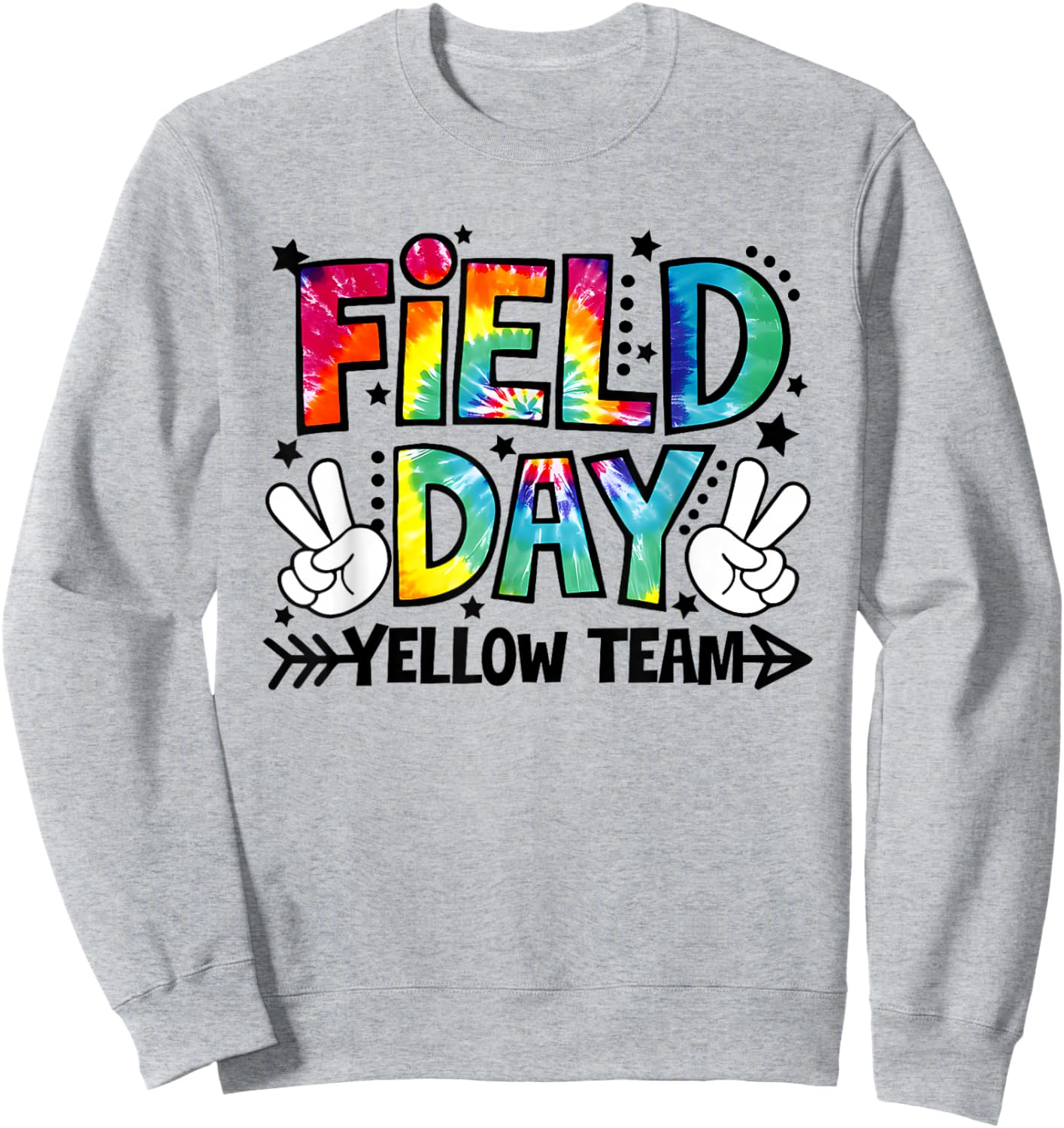 Field Day Yellow Team Funny for Teacher Kids Field Day Games Sweatshirt - Sweatshirt | Ash