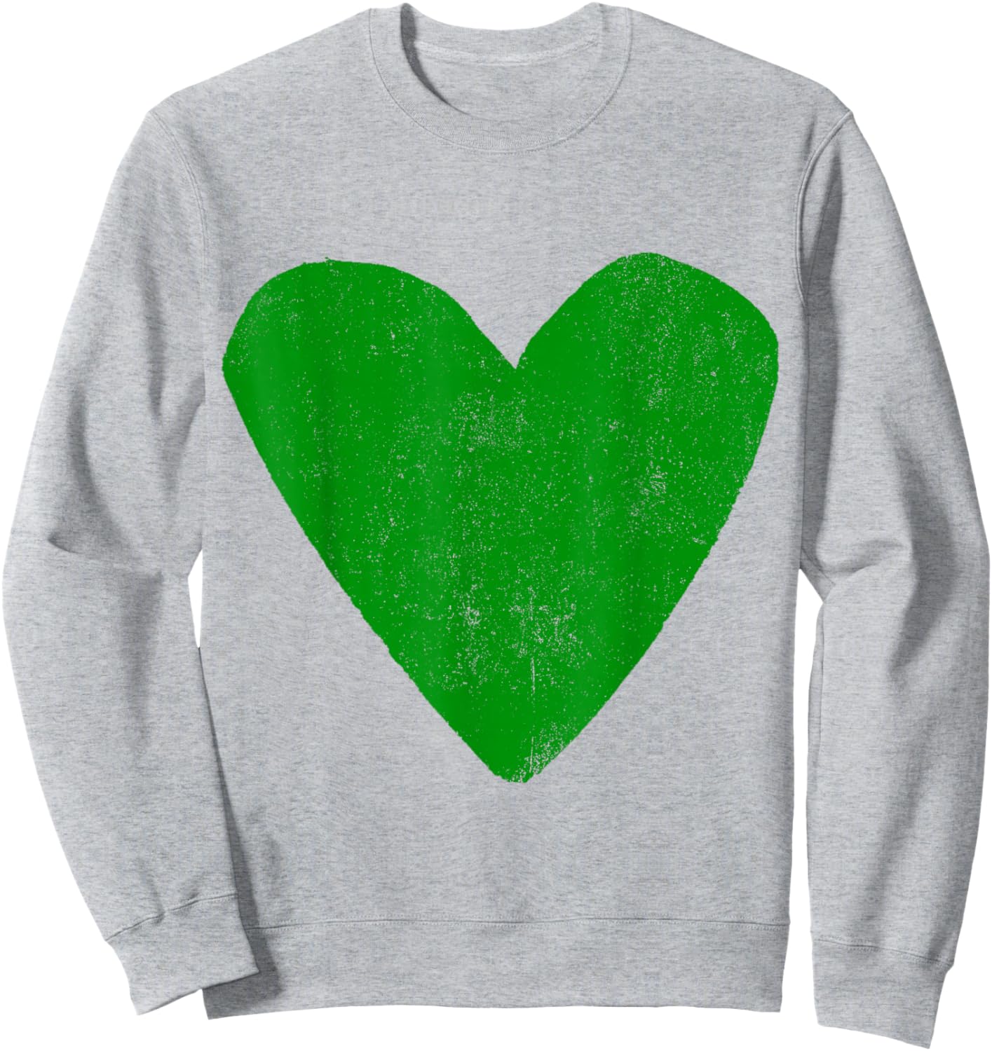 Love Heart Emerald Green Color White Sweatshirt - Sweatshirt | Ash