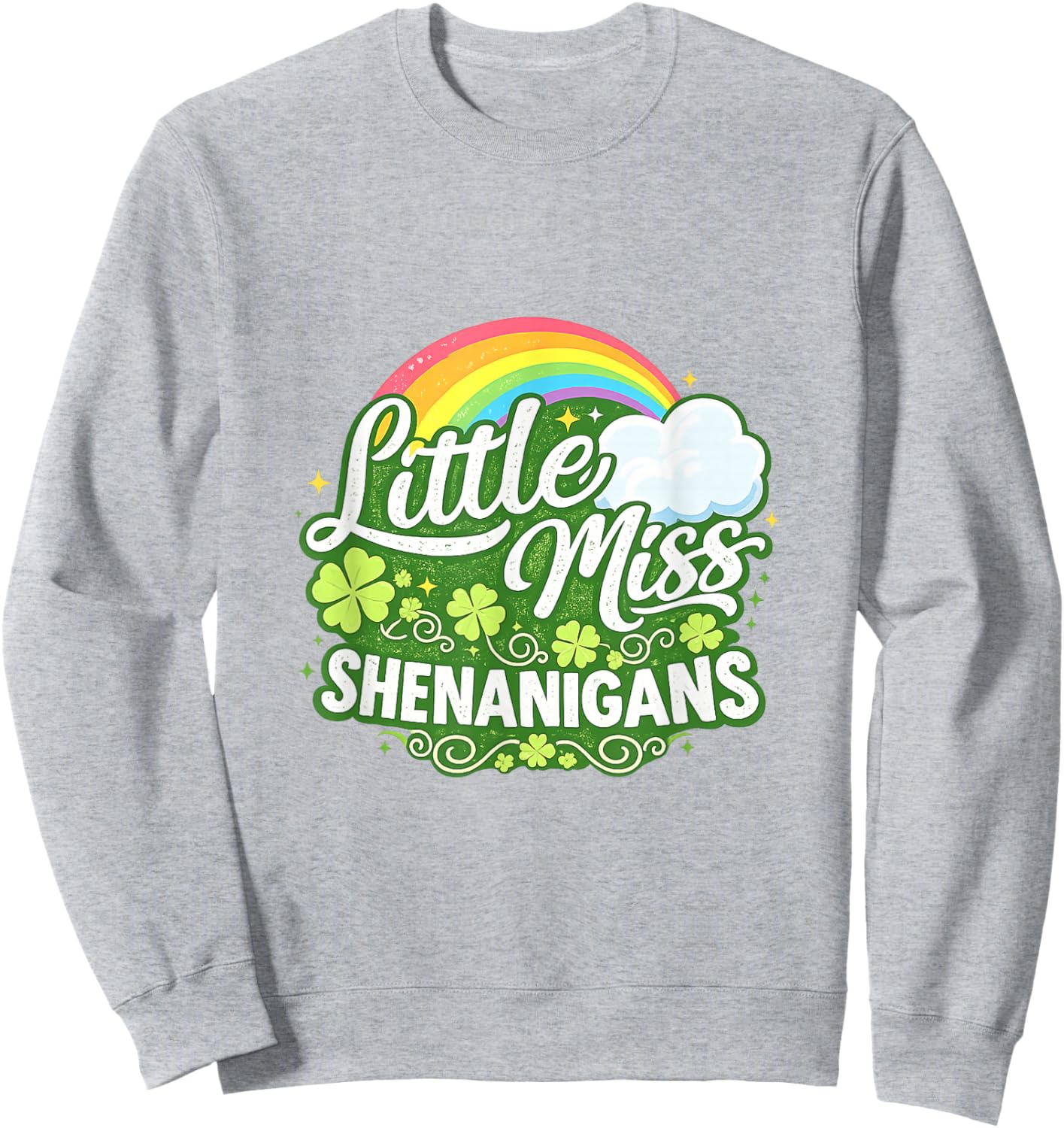 Little Miss Shenanigans St Patrick's Day Kids Girls Toddler Sweatshirt - Sweatshirt | Ash