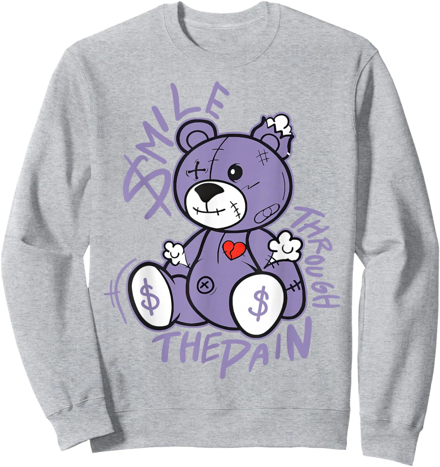 Hydrangeas Wild Grape White Purple Color Match Sweatshirt - Sweatshirt | Ash