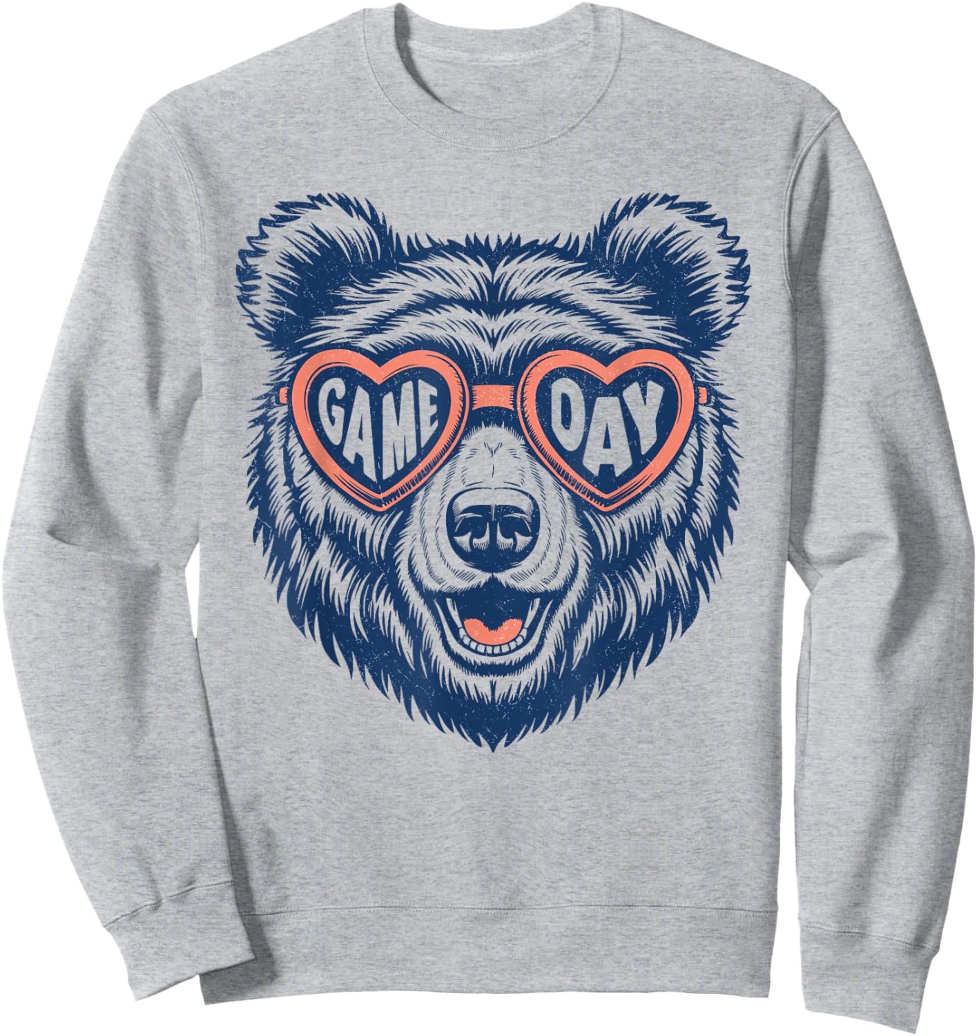 Funny Game Day Bear Sweatshirt - Sweatshirt | Ash