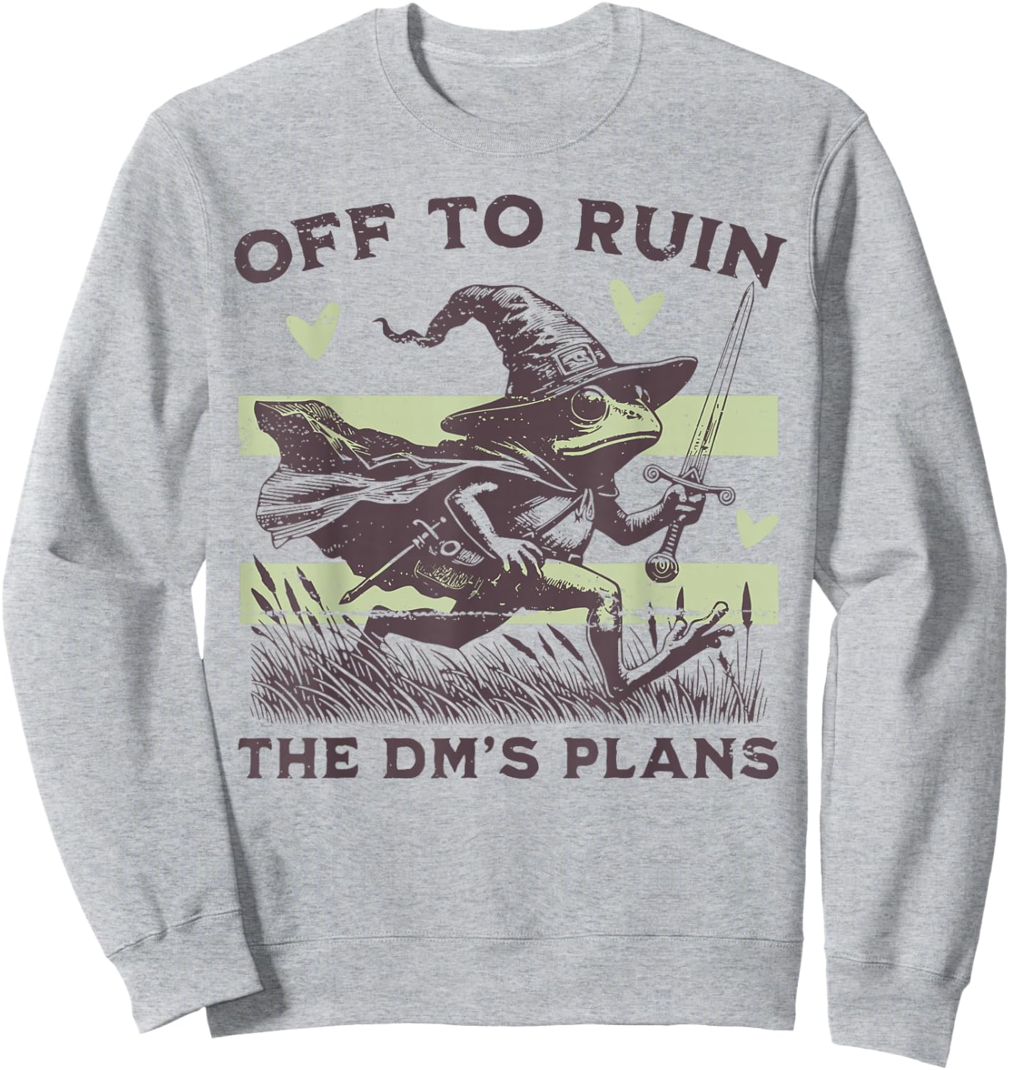 Off to Ruin The DM's Plans Funny Frog Witch Sweatshirt - Sweatshirt | Ash