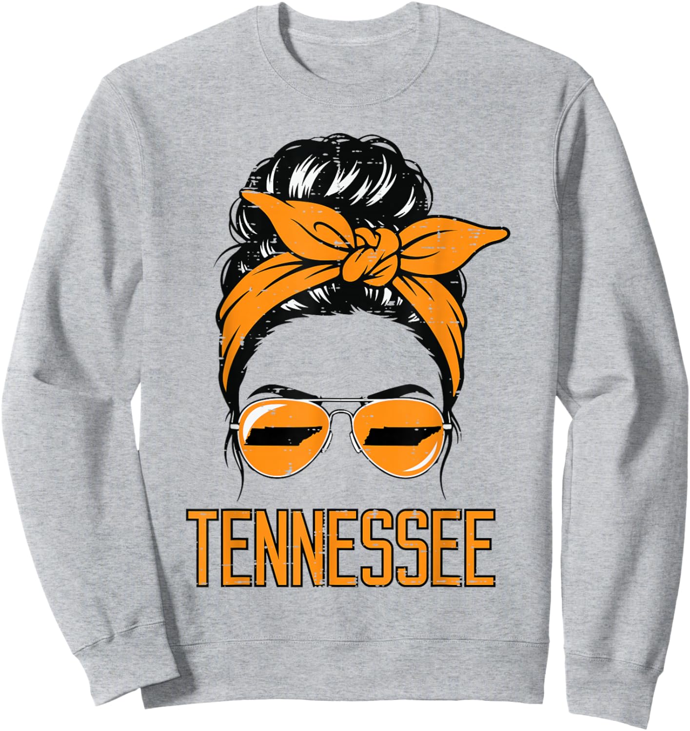 Tennessee Hairbun Women Youth Teen Girls Sweatshirt - Sweatshirt | Ash