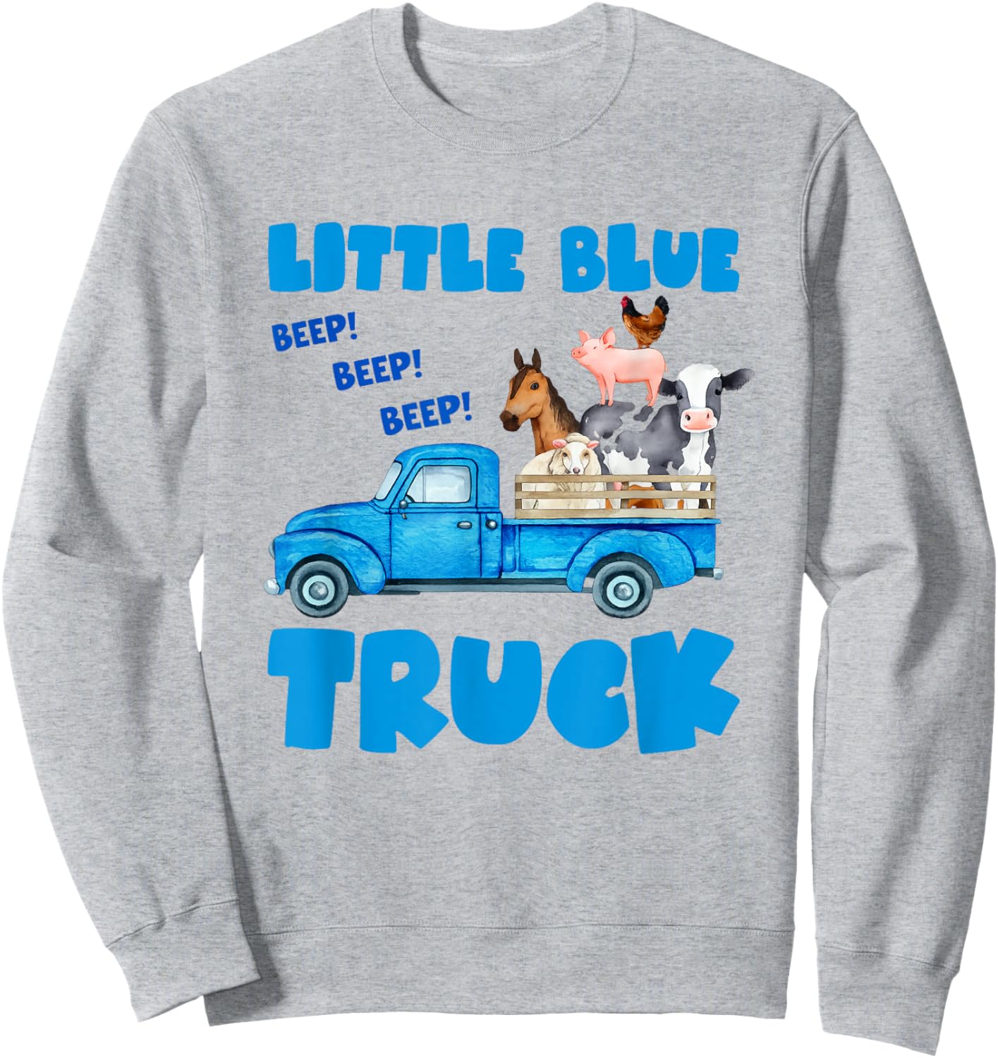 Little Blue Truck Shirt Toddler Animals Little Blue Truck Sweatshirt - Sweatshirt | Ash