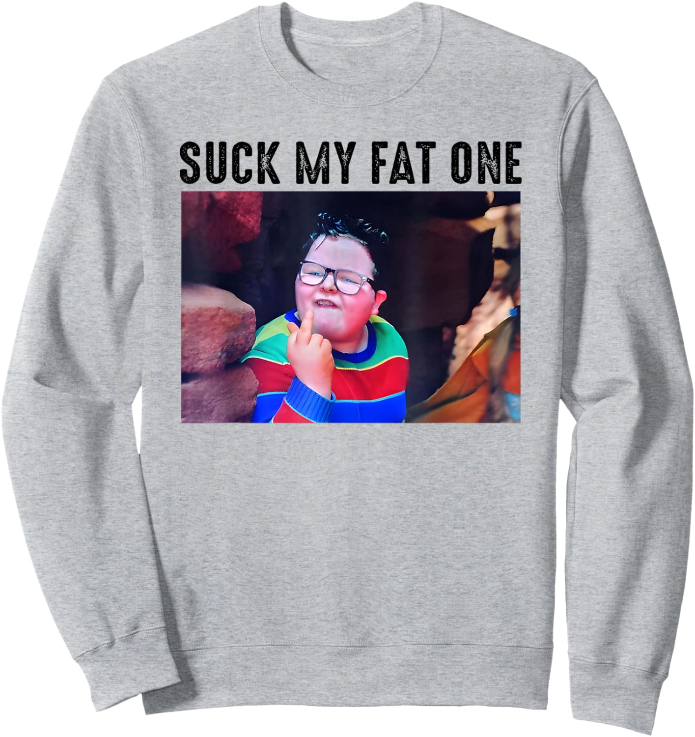 Suck My Fat One, Meme Funny Sweatshirt - Sweatshirt | Ash