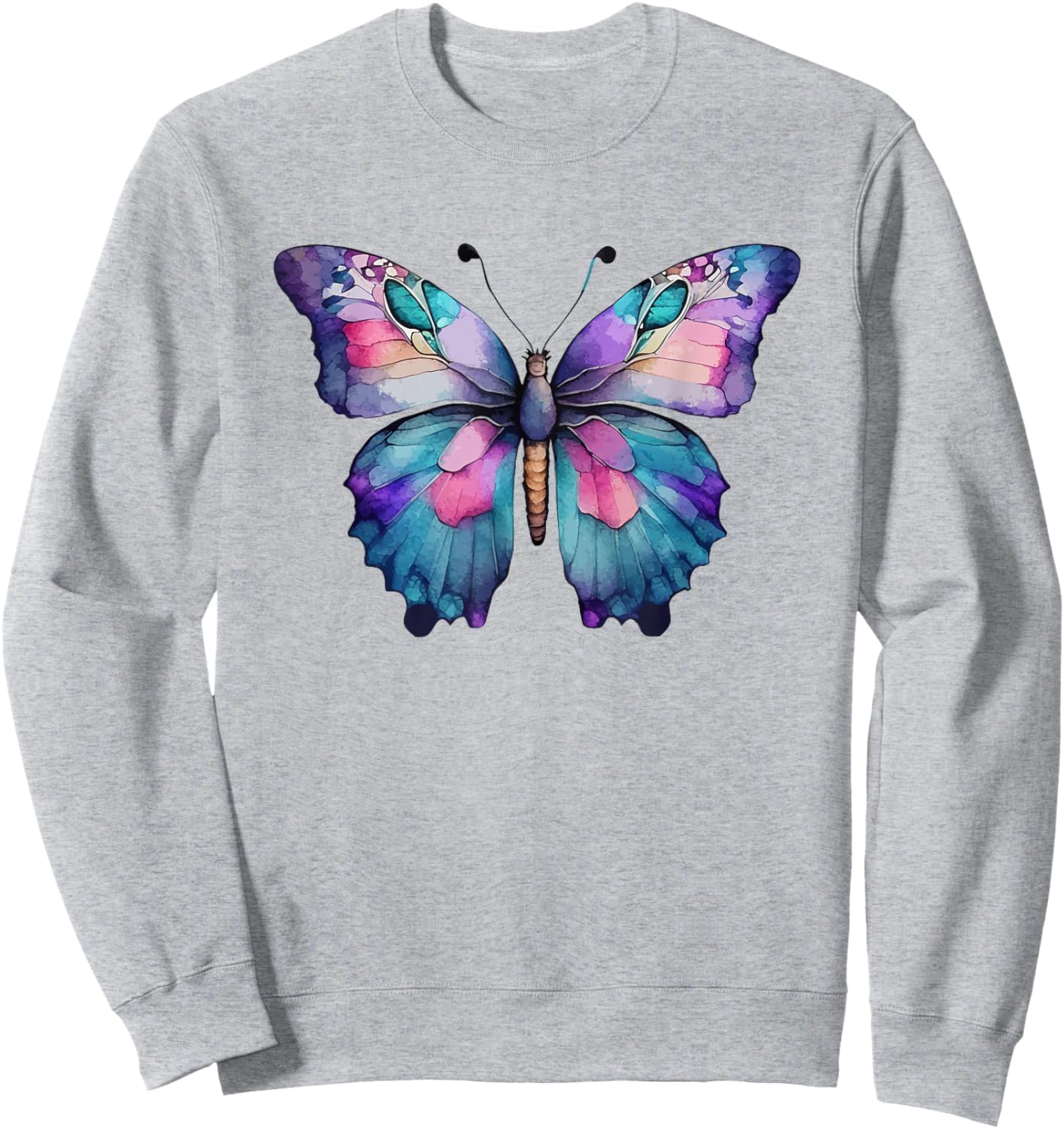 Colorful Butterfly Lover Sweatshirt - Sweatshirt | Ash