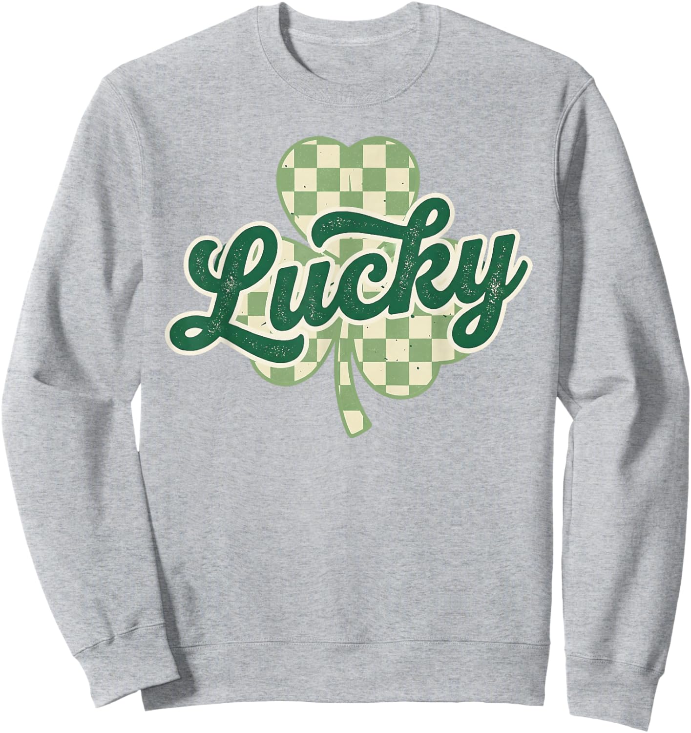 Funny Lucky Irish Shamrock St Patricks Day Women Men Kids Sweatshirt - Sweatshirt | Ash