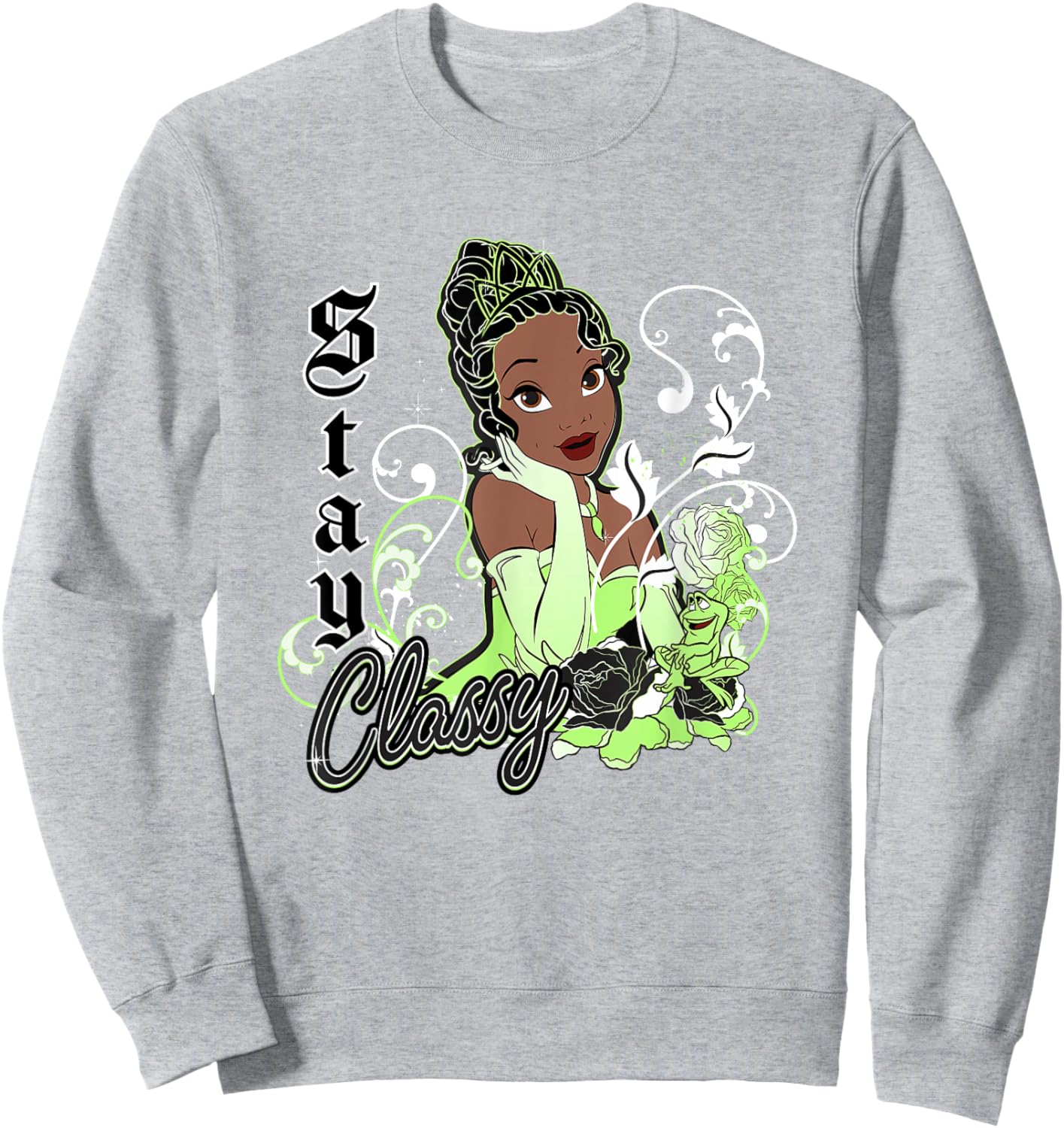 Disney The Princess and The Frog Tiana Naveen Roses Sweatshirt - Sweatshirt | Ash