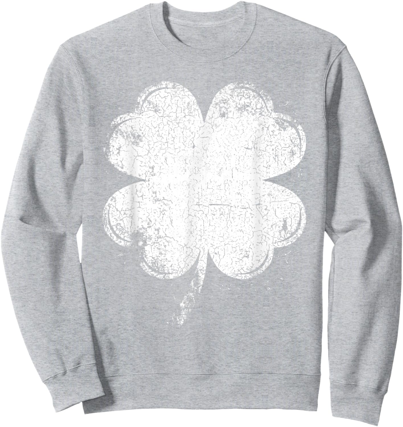 Retro Lucky Shamrock Funny St Patricks Day Men Women Kids Sweatshirt - Sweatshirt | Ash