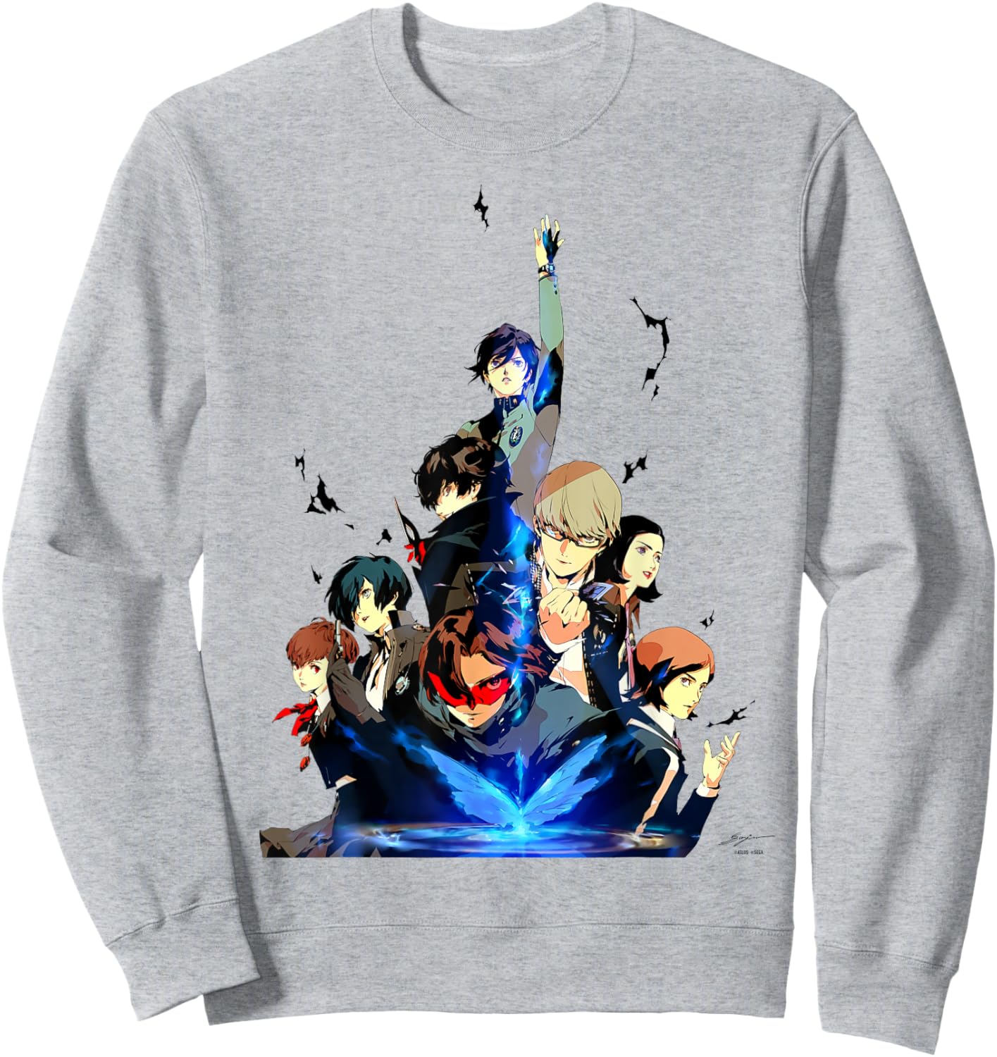 Persona 30th Anniversary Key Art (Black Logo) ATLUS Sweatshirt - Sweatshirt | Ash