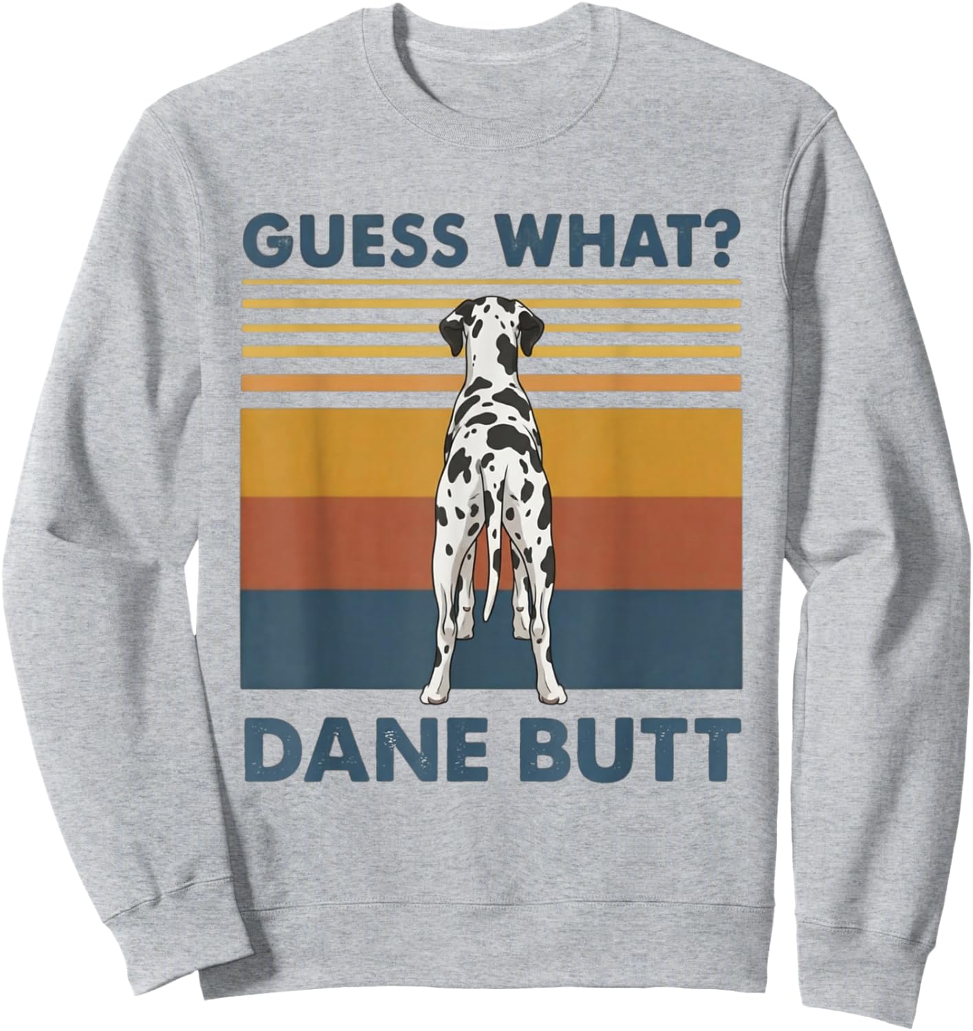 Harlequin Great Dane Funny Dog Sweatshirt - Sweatshirt | Ash