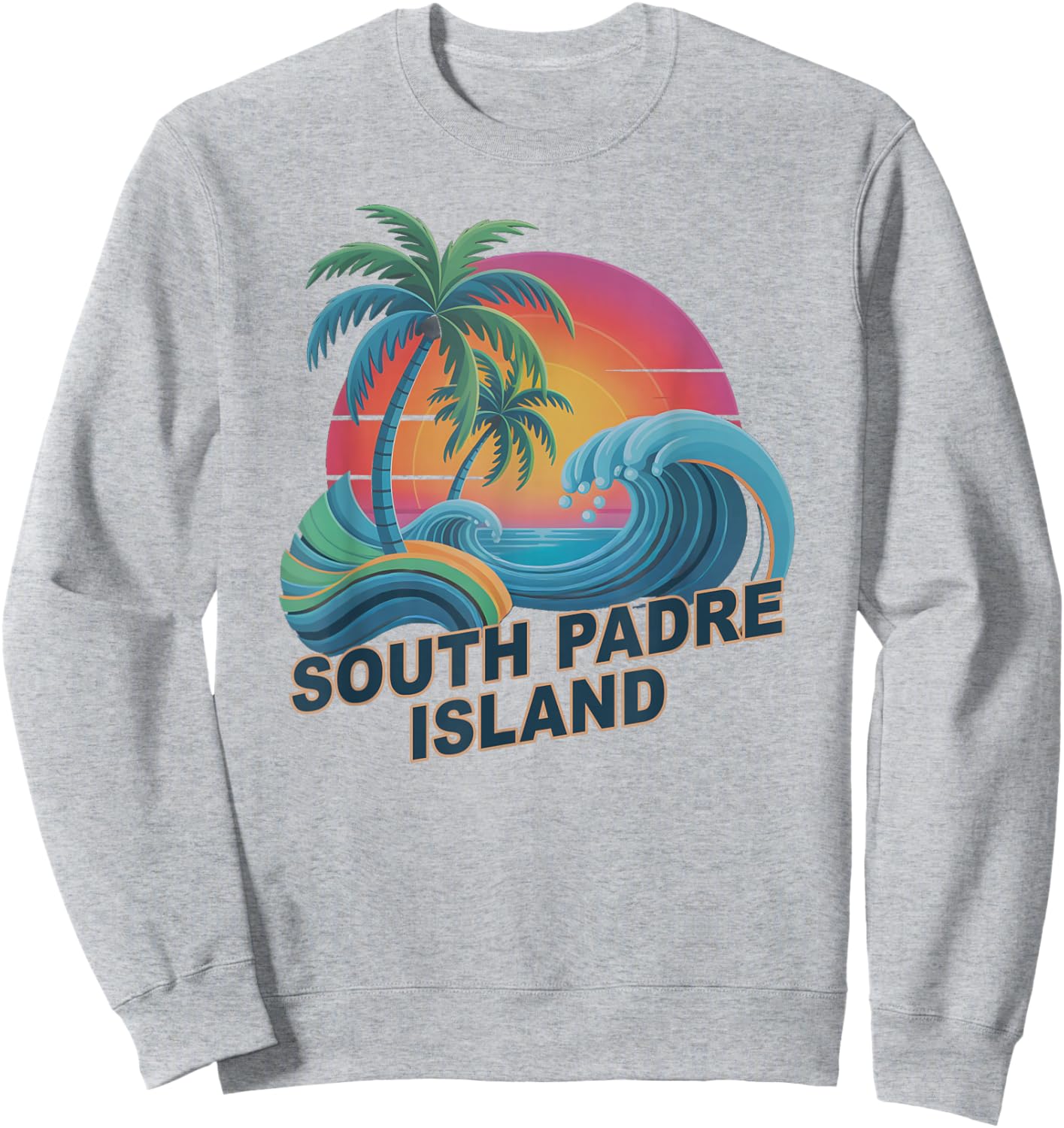 Cute South Padre Island Vacation Surfer Trip Family All Sweatshirt - Sweatshirt | Ash