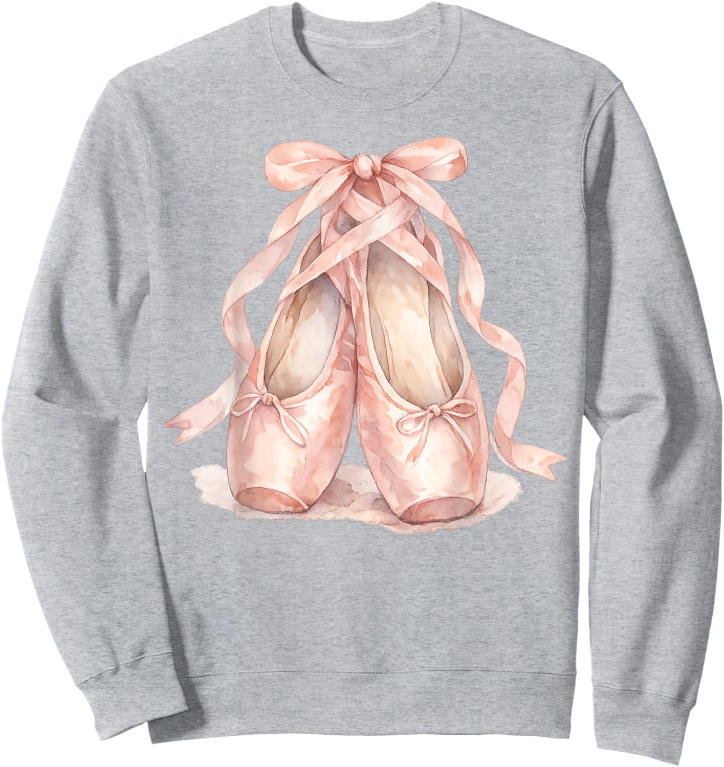 Watercolor Pink Ballerina Pointe Shoes Sweatshirt - Sweatshirt | Ash