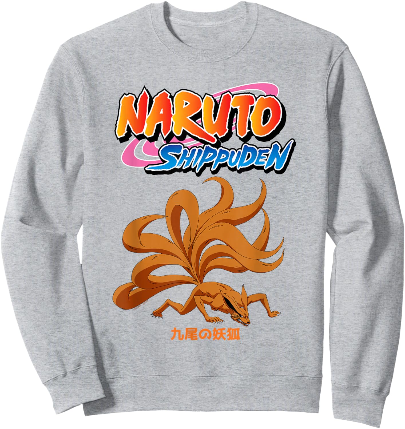 Naruto Shippuden Kurama Nine-Tails with Show Logo Anime Sweatshirt - Sweatshirt | Ash