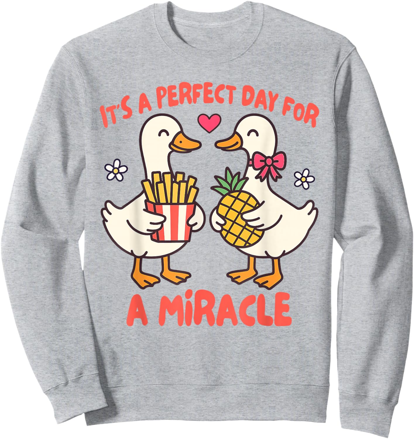 IVF Mom Dad Embryo Transfer Day It's A Day for A Miracle Sweatshirt - Sweatshirt | Ash