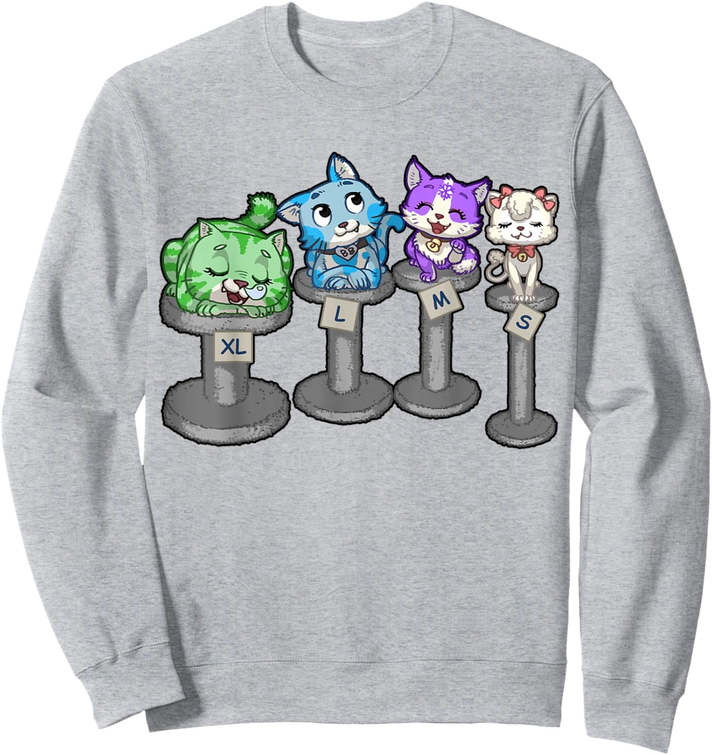 cat Cats Kitty Kitties Kitten Cute Adorable Sweatshirt - Sweatshirt | Ash