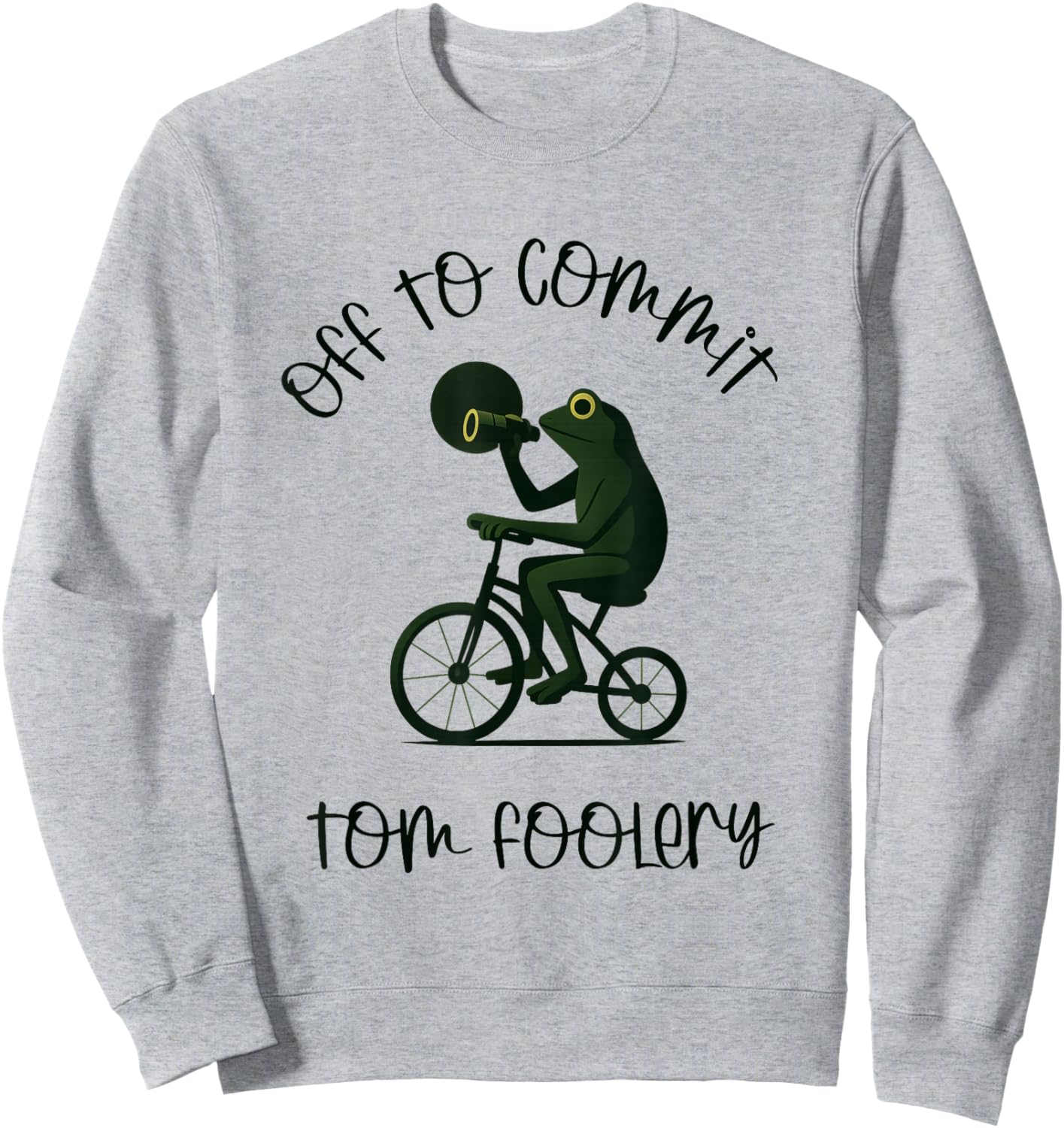 Funny Frog Wizard Off to Commit Tom Foolery eclips Sweatshirt - Sweatshirt | Ash