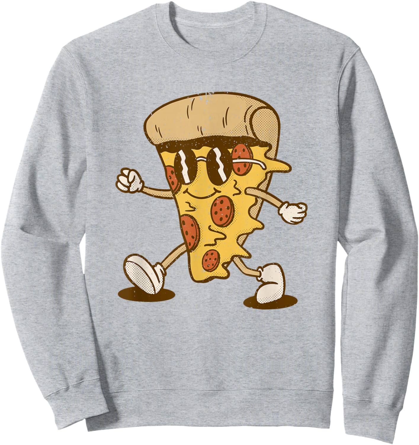 Cool Pizza Slice Funny Food Lovers Kids Men and Women Sweatshirt - Sweatshirt | Ash