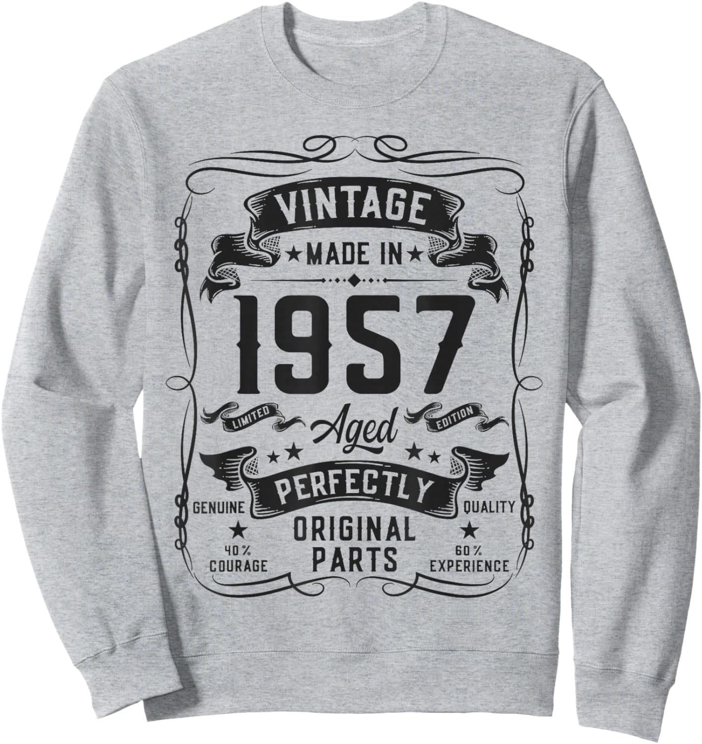 Vintage 1957 69yr 69th Birthday Gifts 69 Years Old Sweatshirt - Sweatshirt | Ash