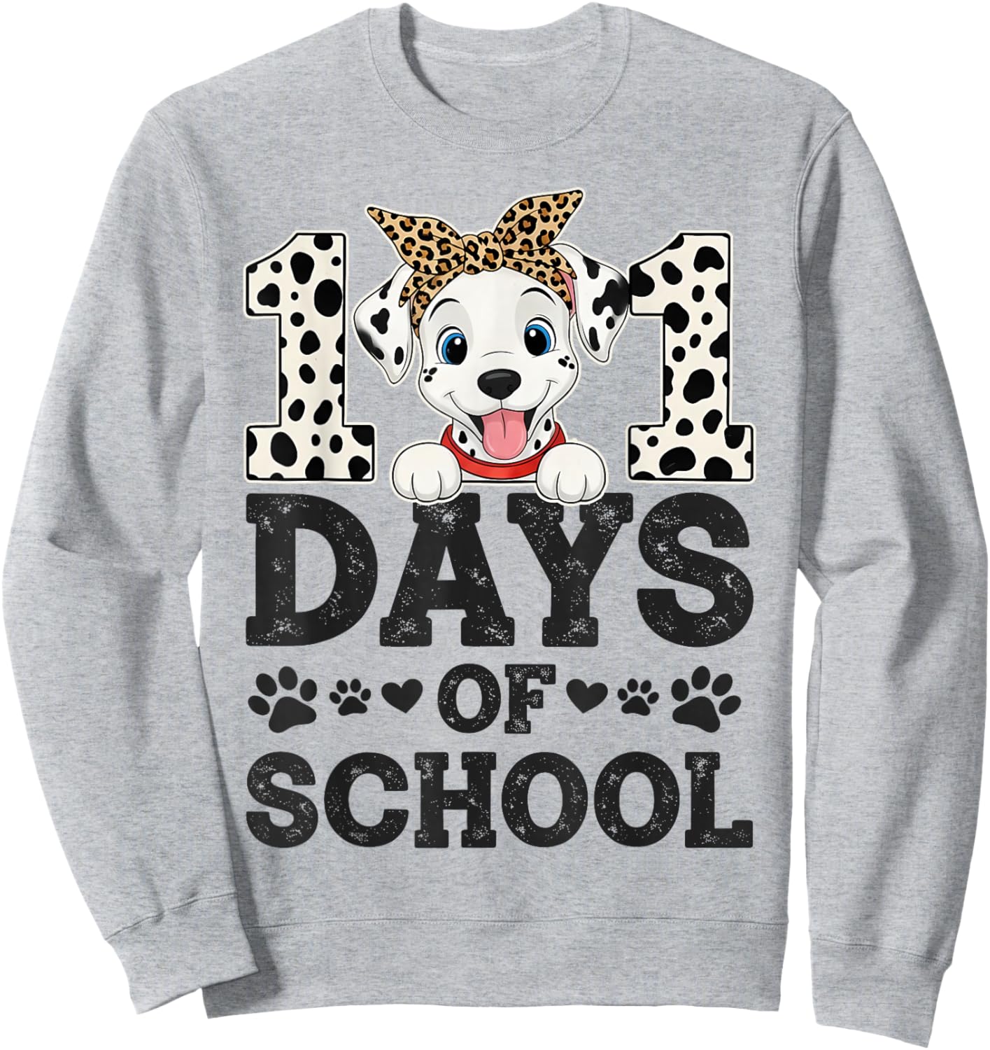 Happy 101 Days of School Funny Student Teacher Kids Sweatshirt - Sweatshirt | Ash