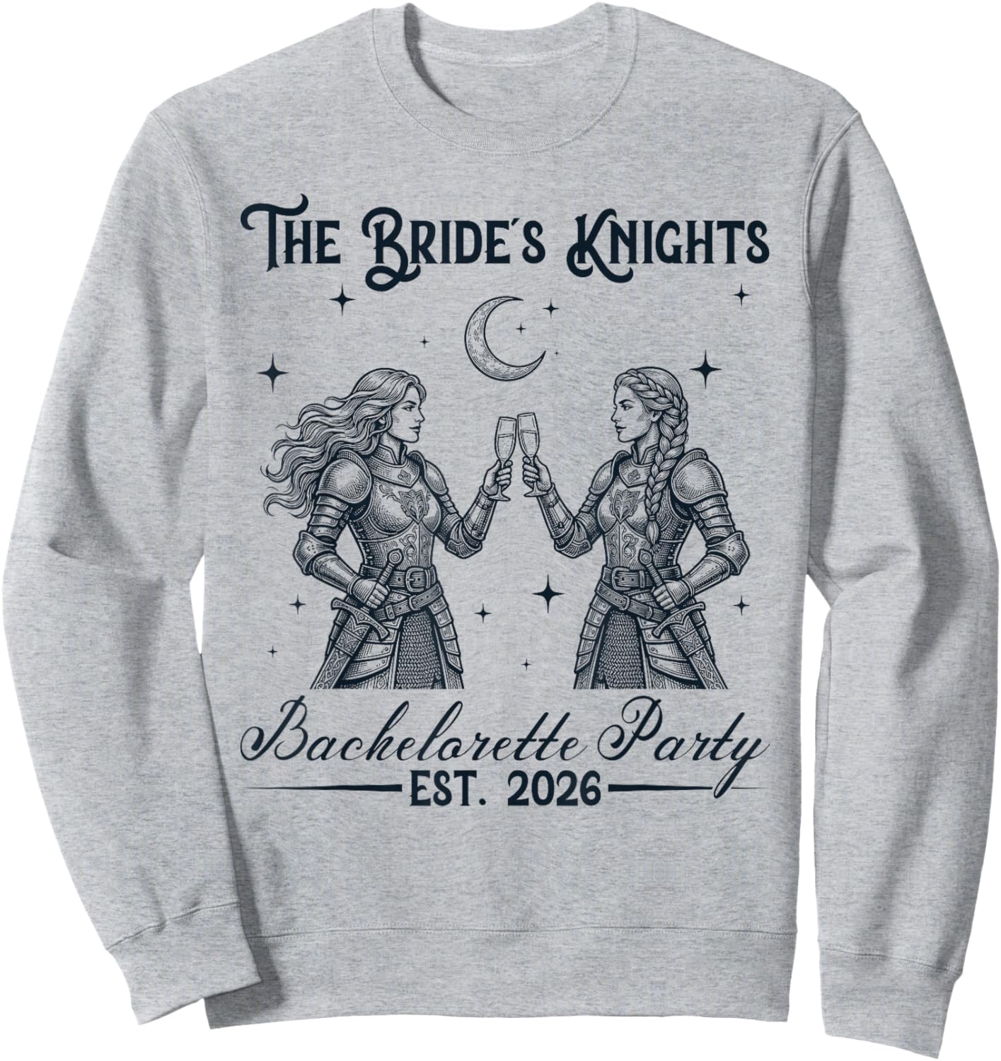 The Bride's Knight Medieval Bride Bachelorette Party Couples Sweatshirt - Sweatshirt | Ash