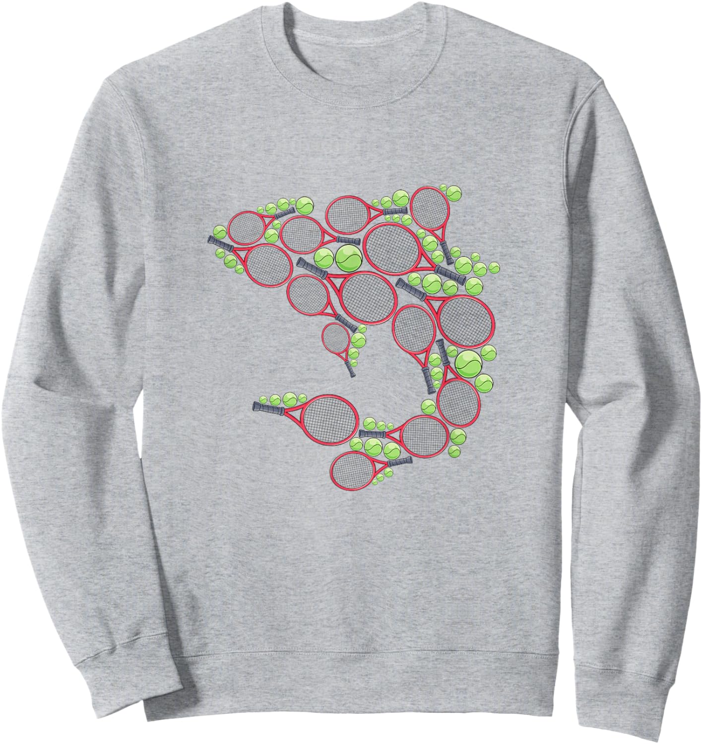 Tennis Shark - Tennis Racket and Tennis balls Tennis Shark Sweatshirt - Sweatshirt | Ash