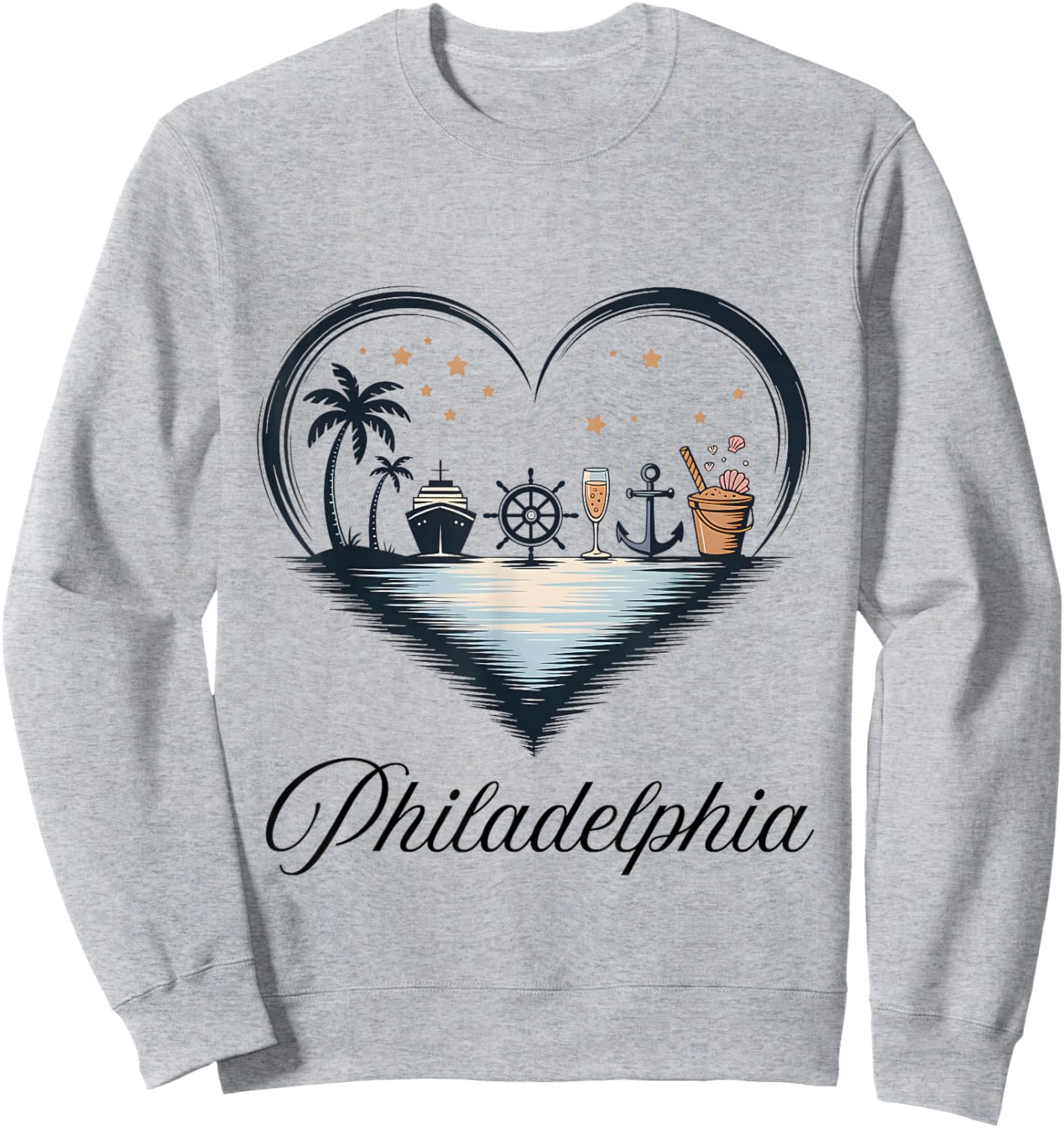 Girls Trip Cruise Vacation Travel Philadelphia Sweatshirt - Sweatshirt | Ash