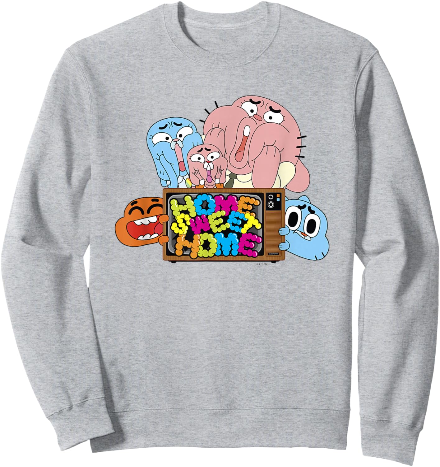 The Amazing World of Gumball Home Sweet Home Family Portrait Sweatshirt - Sweatshirt | Ash