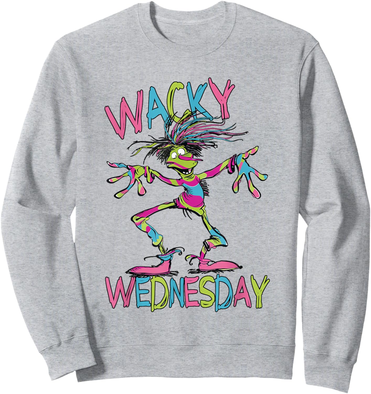 Wacky Wednesday Kids and Teachers | Mismatch Day Spirit Week Sweatshirt - Sweatshirt | Ash