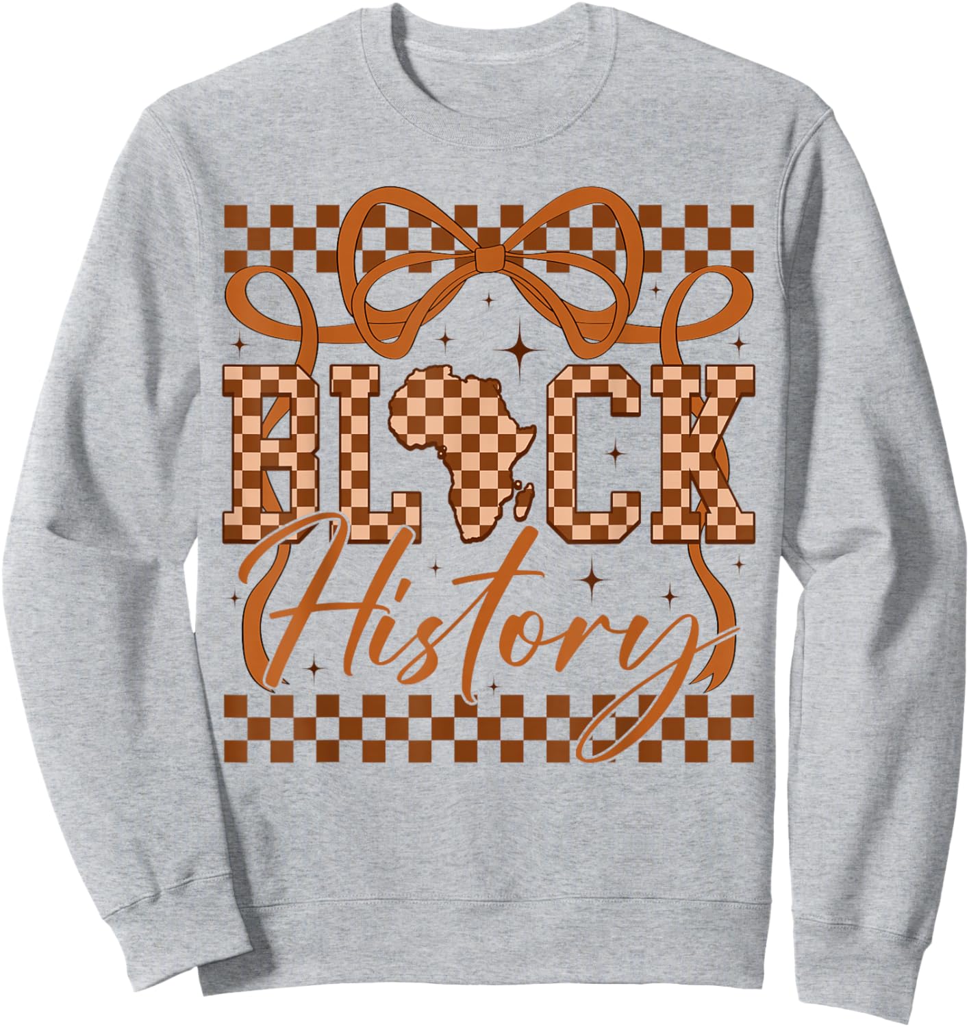 Black History Month Coquette Bow African Americans Women BHM Sweatshirt - Sweatshirt | Ash