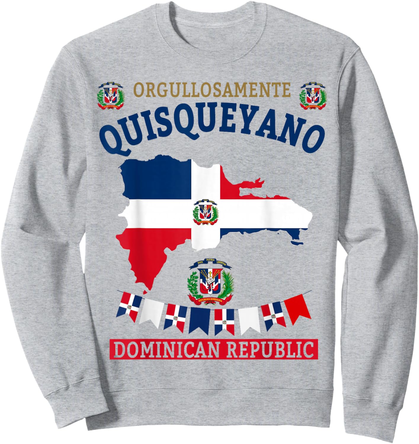 Dominican Republic Flag Idea for Kids Dominicana Quisqueyano Sweatshirt - Sweatshirt | Ash